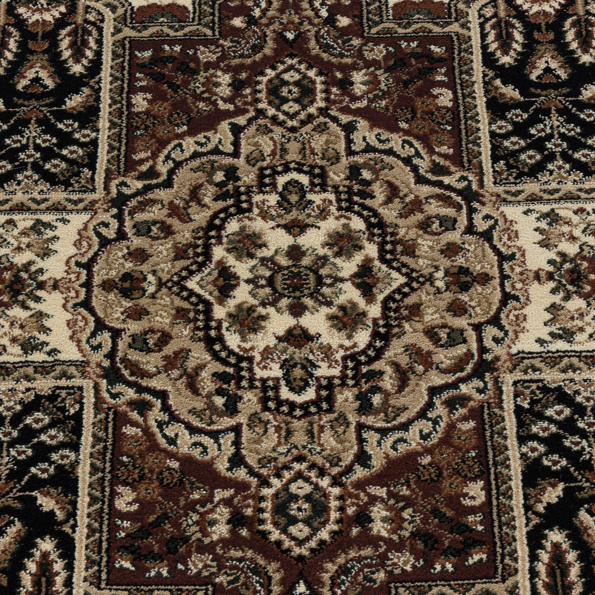 Carpettex Orientteppich Schwarz Kurzflor Vintage Pflegeleicht
