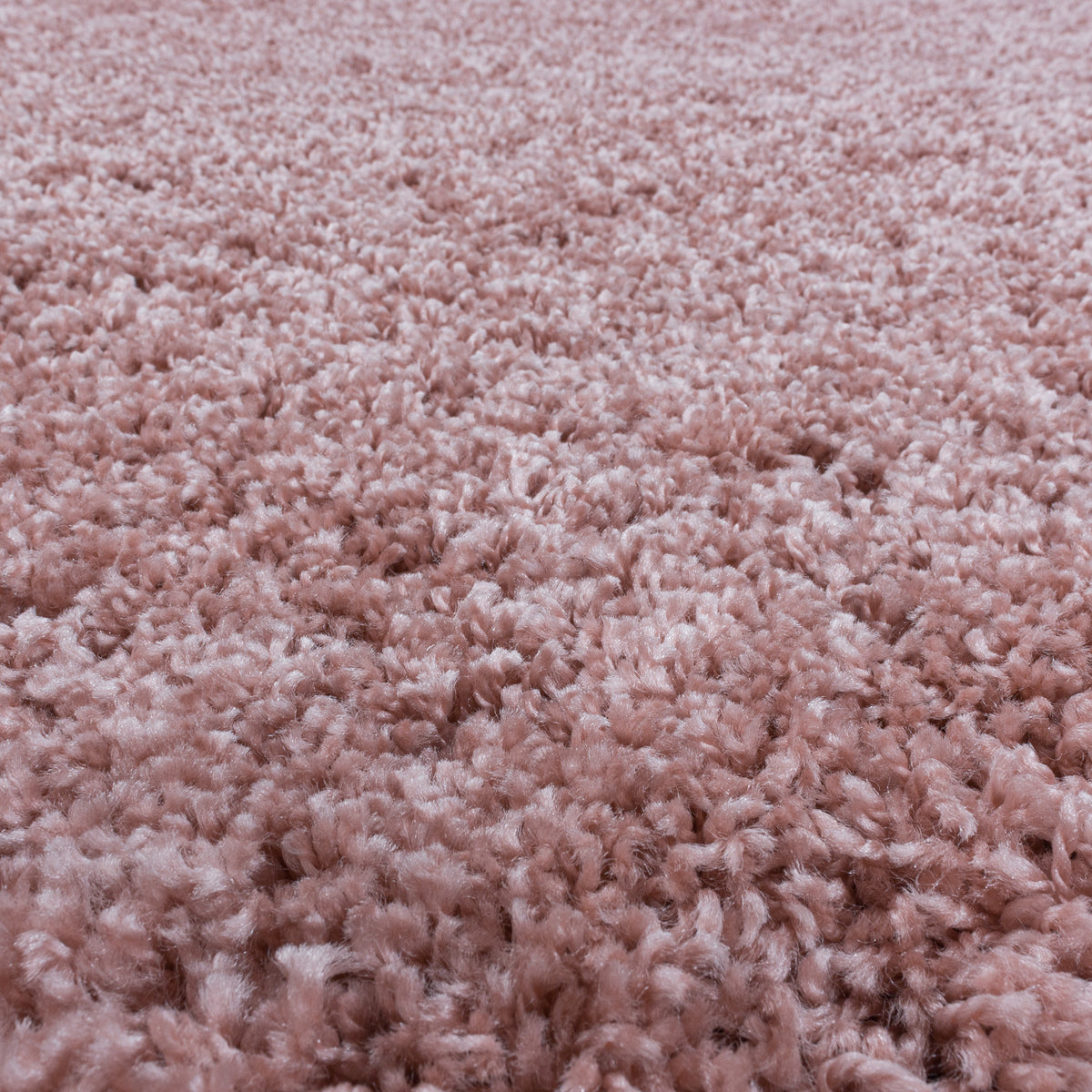 Runder Teppich Wohnzimmer Hochflor Einfarbiges Design Shaggy Modern Flauschig