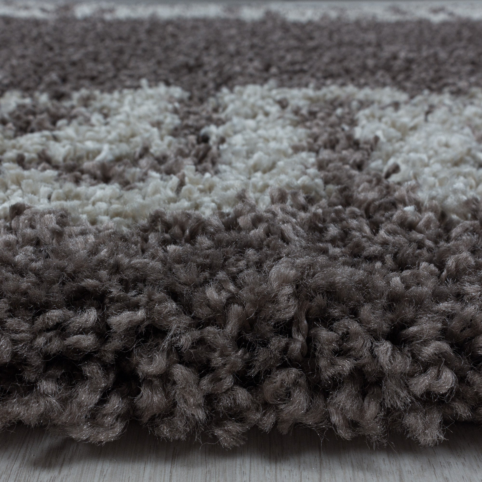 Hochflor Teppich Wohnzimmer Mäander-Design Langflor Modern Shaggy Teppich Weich