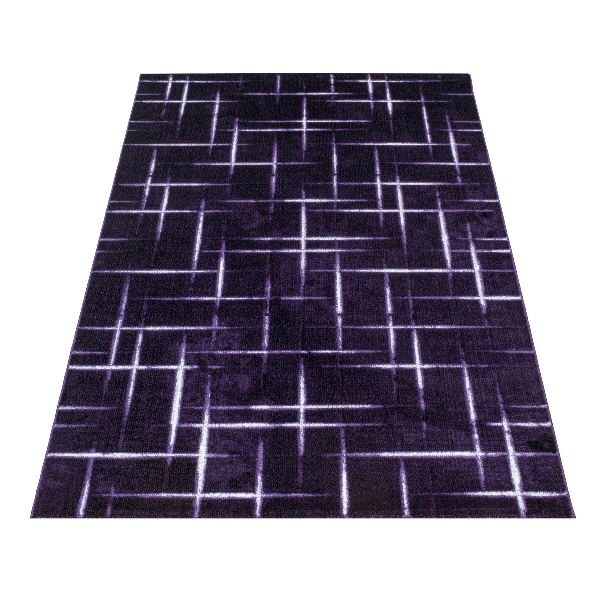 Tapis moderne à poils courts, design à rayures, style moderne, pour salon