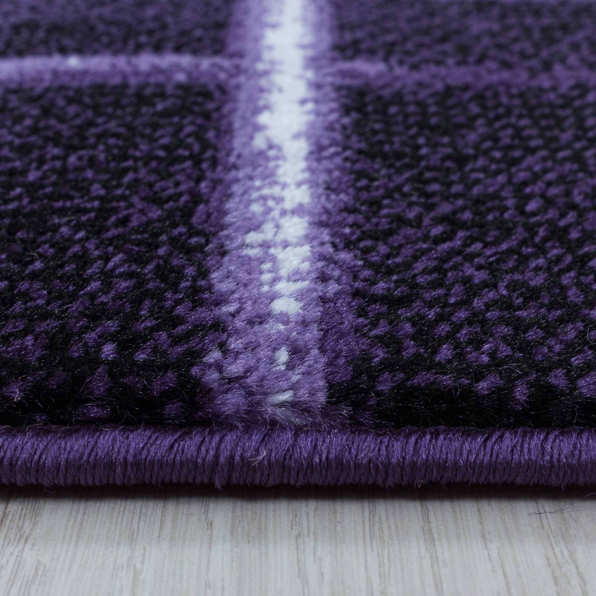 Tapis moderne à poils courts, design à rayures, style moderne, pour salon