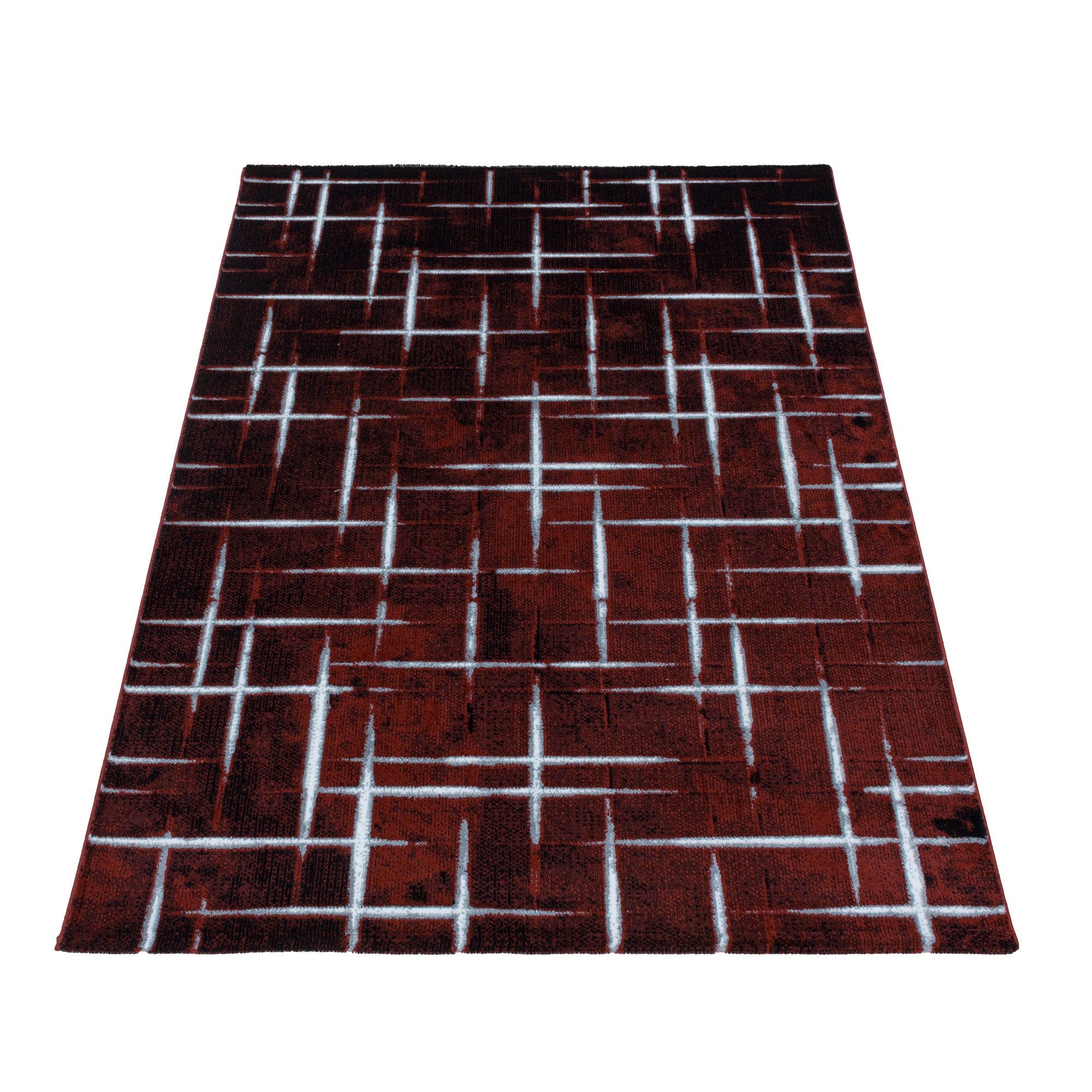 Tapis moderne à poils courts, design à rayures, style moderne, pour salon