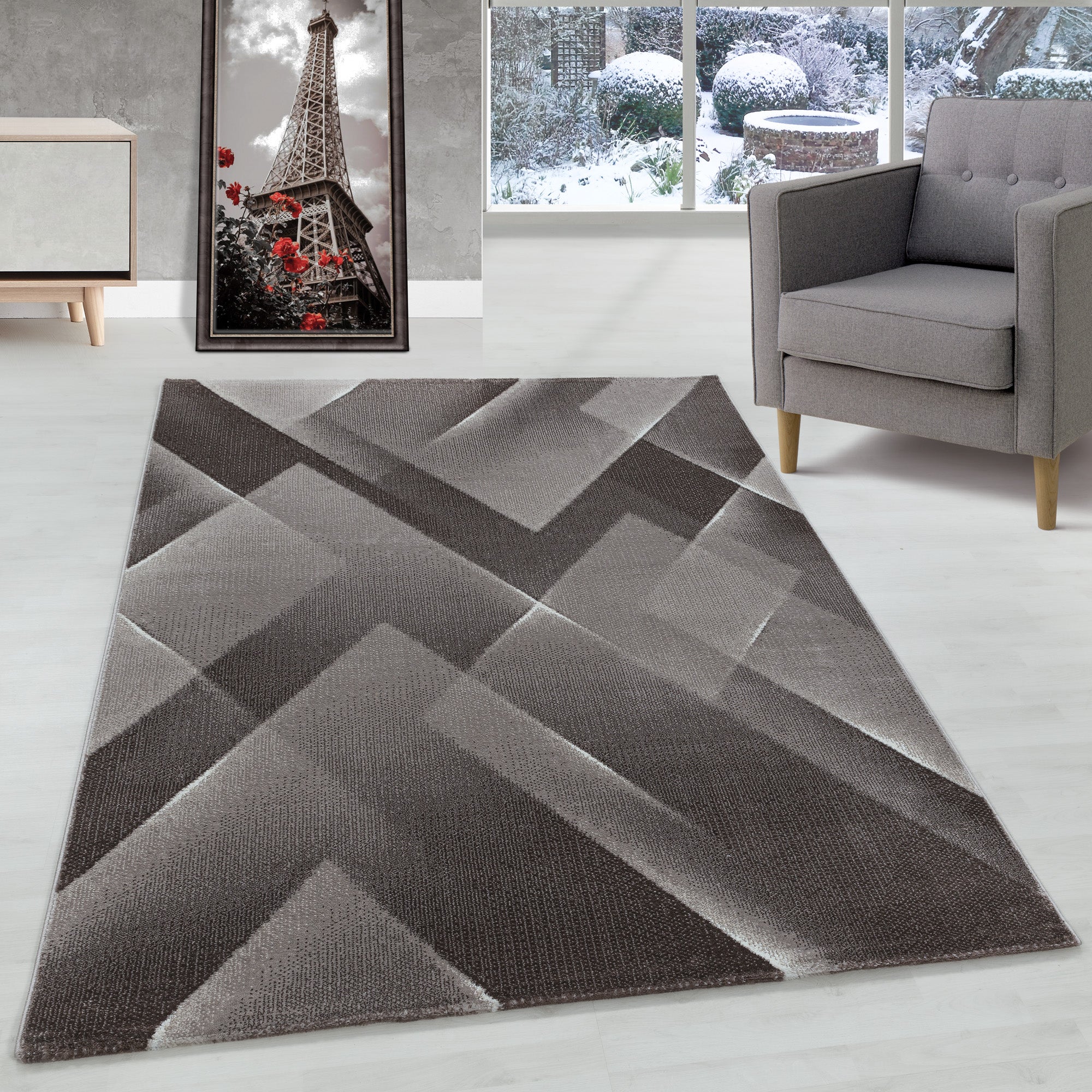 Modern short pile carpet, abstract design carpet, modern style carpet, living room
