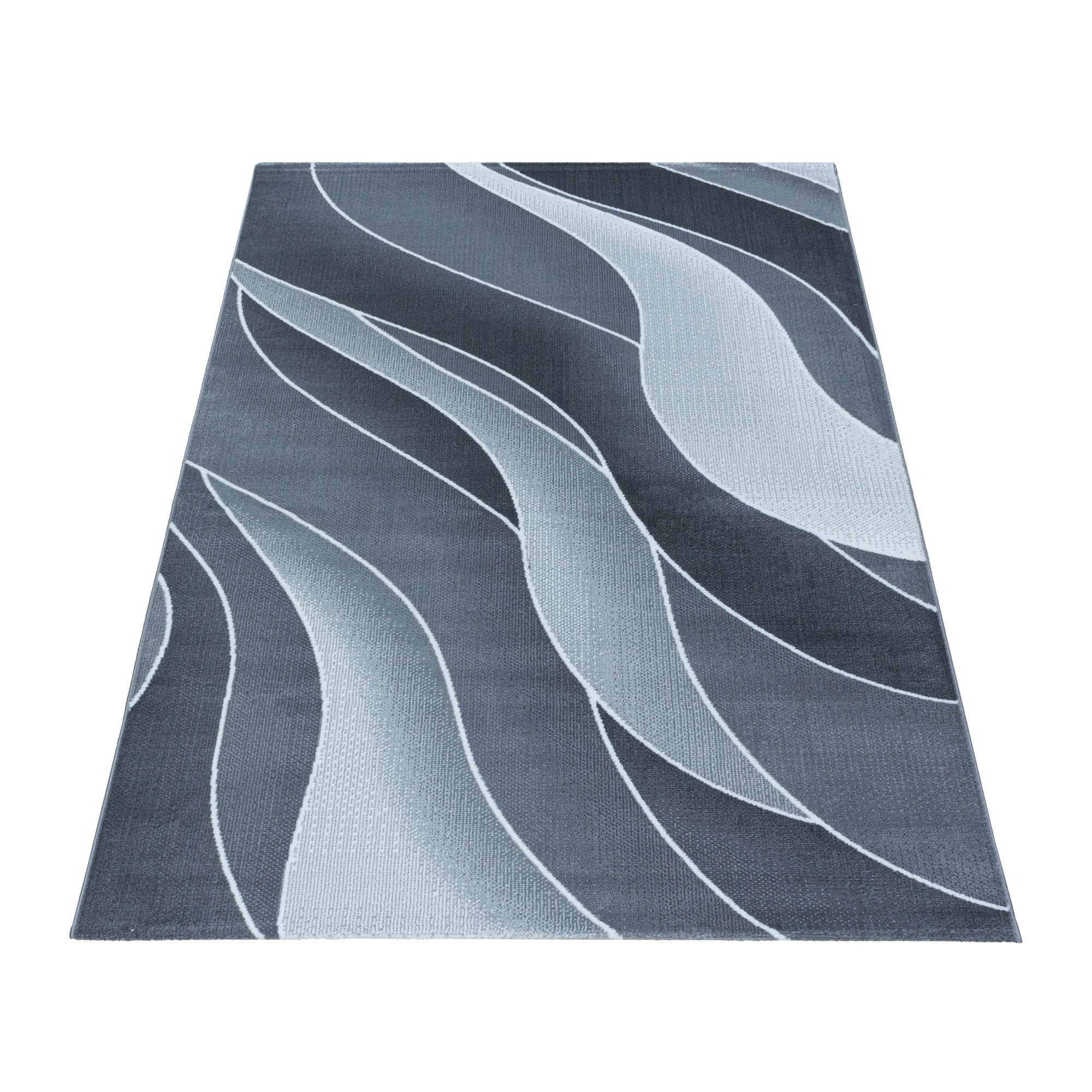 Tapis moderne à poils courts, design ondulé, style moderne, pour salon