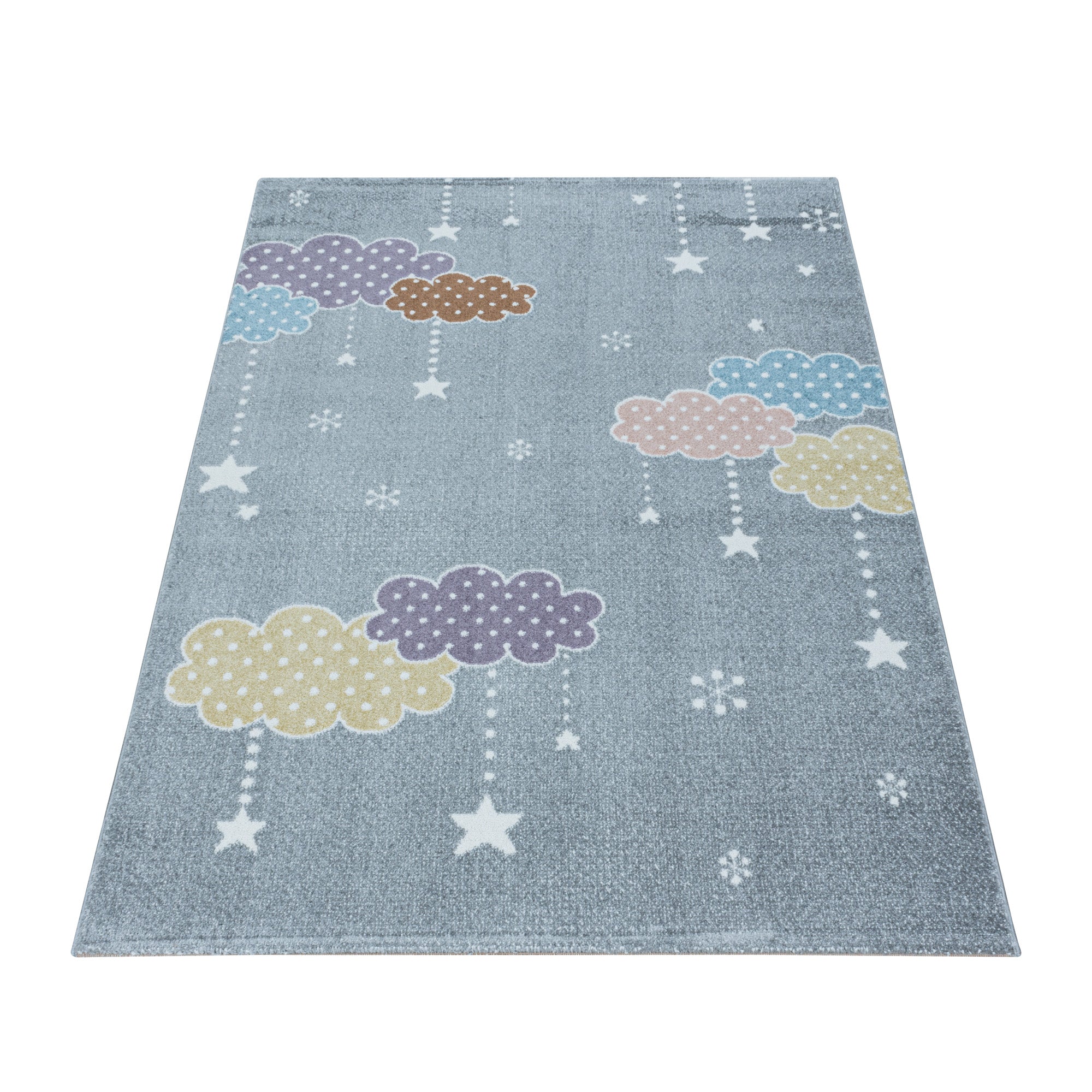 Tapis enfant design lune et étoile tapis facile d'entretien chambre d'enfant