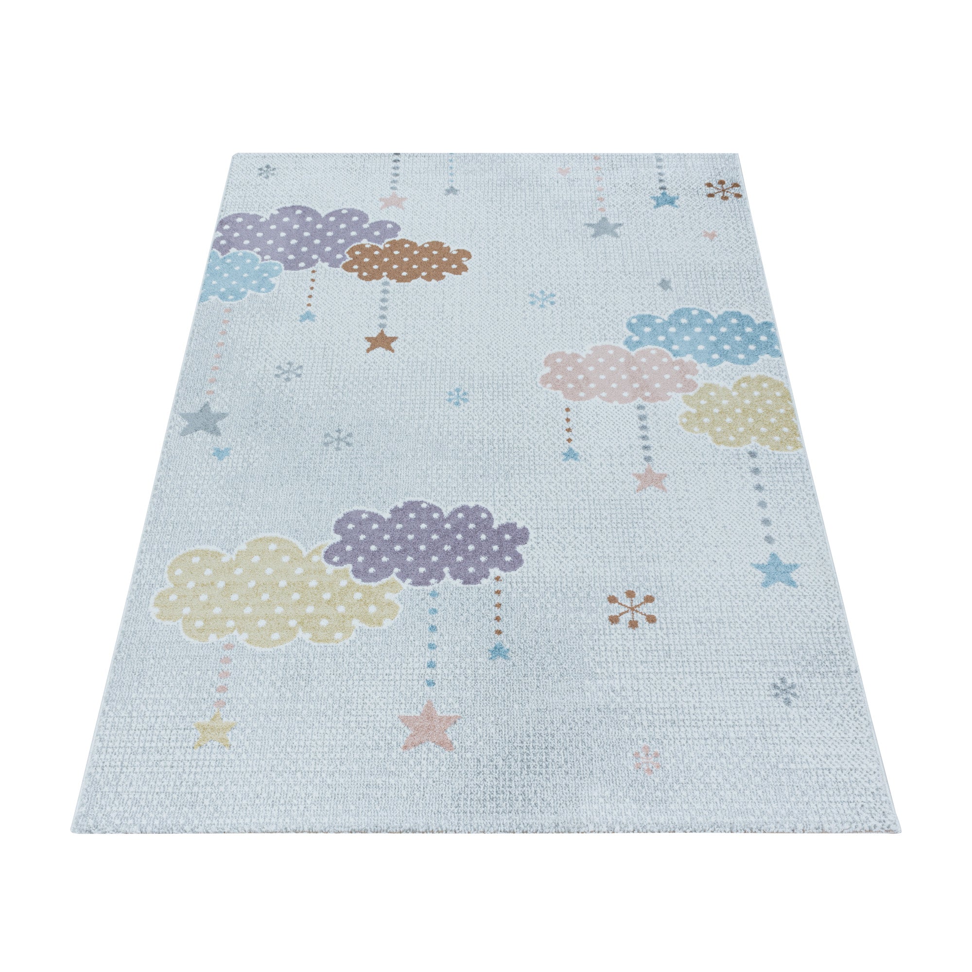 Tapis enfant design lune et étoile tapis facile d'entretien chambre d'enfant