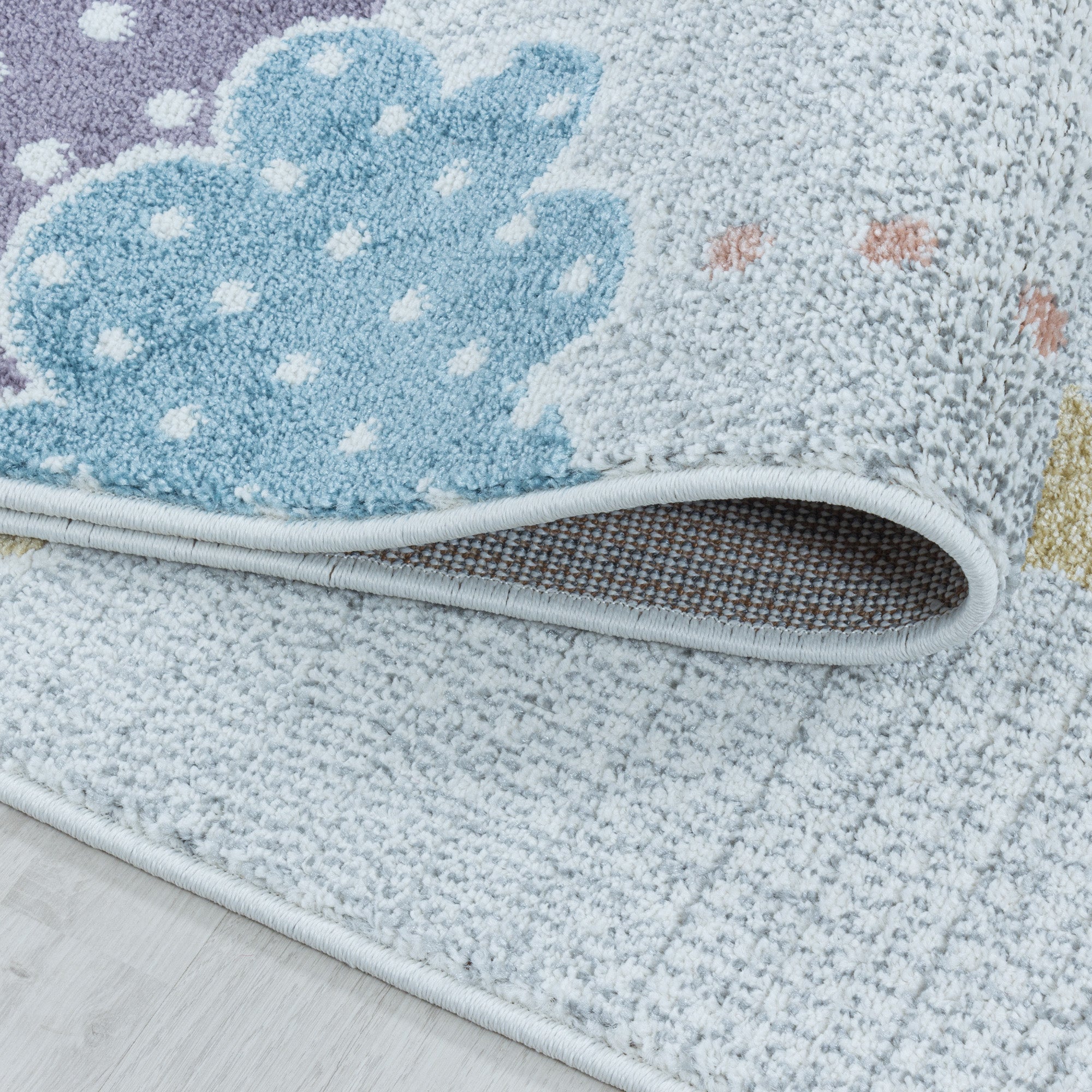 Tapis enfant design lune et étoile tapis facile d'entretien chambre d'enfant