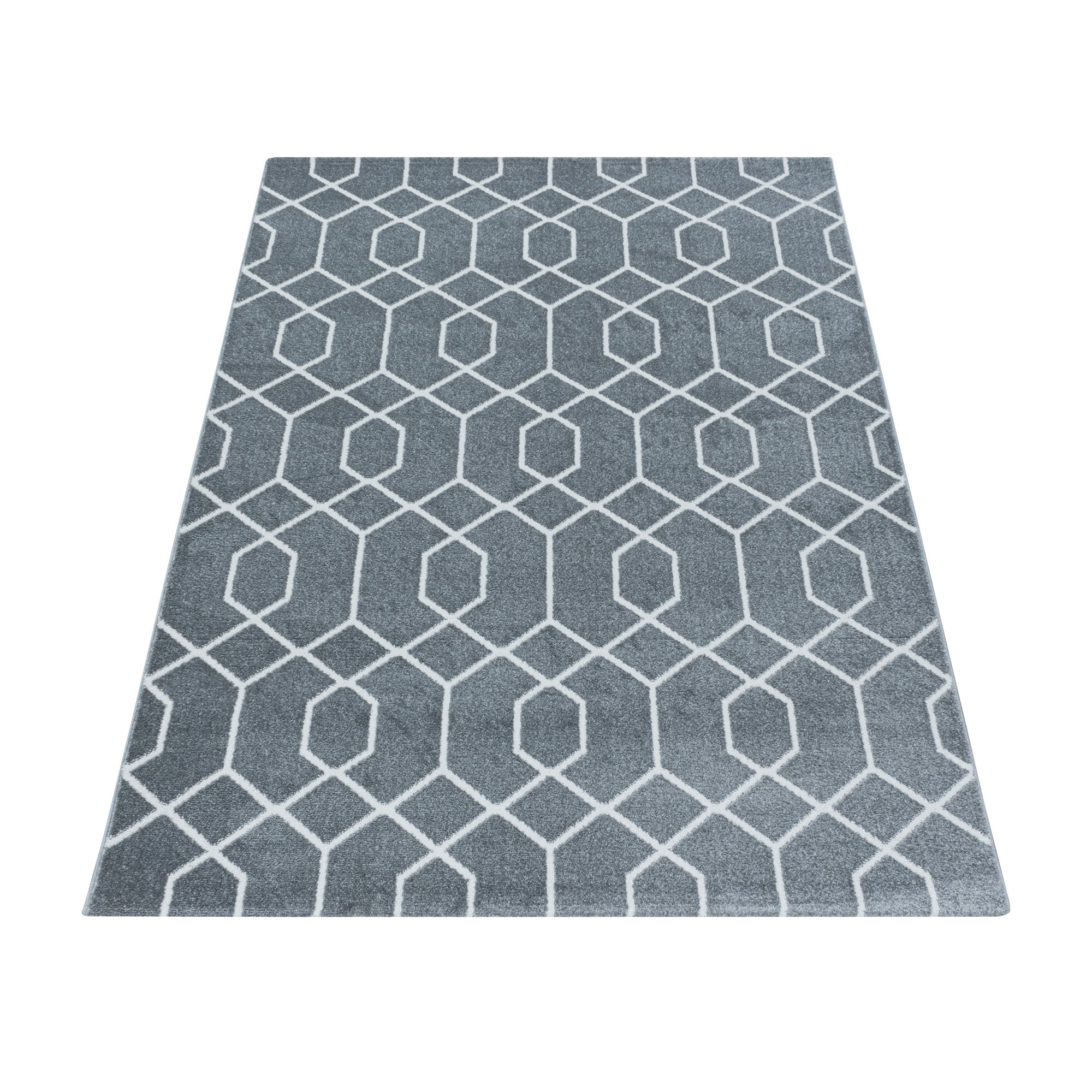 Tapis design à poils courts, design géométrique, facile d'entretien, pour salon