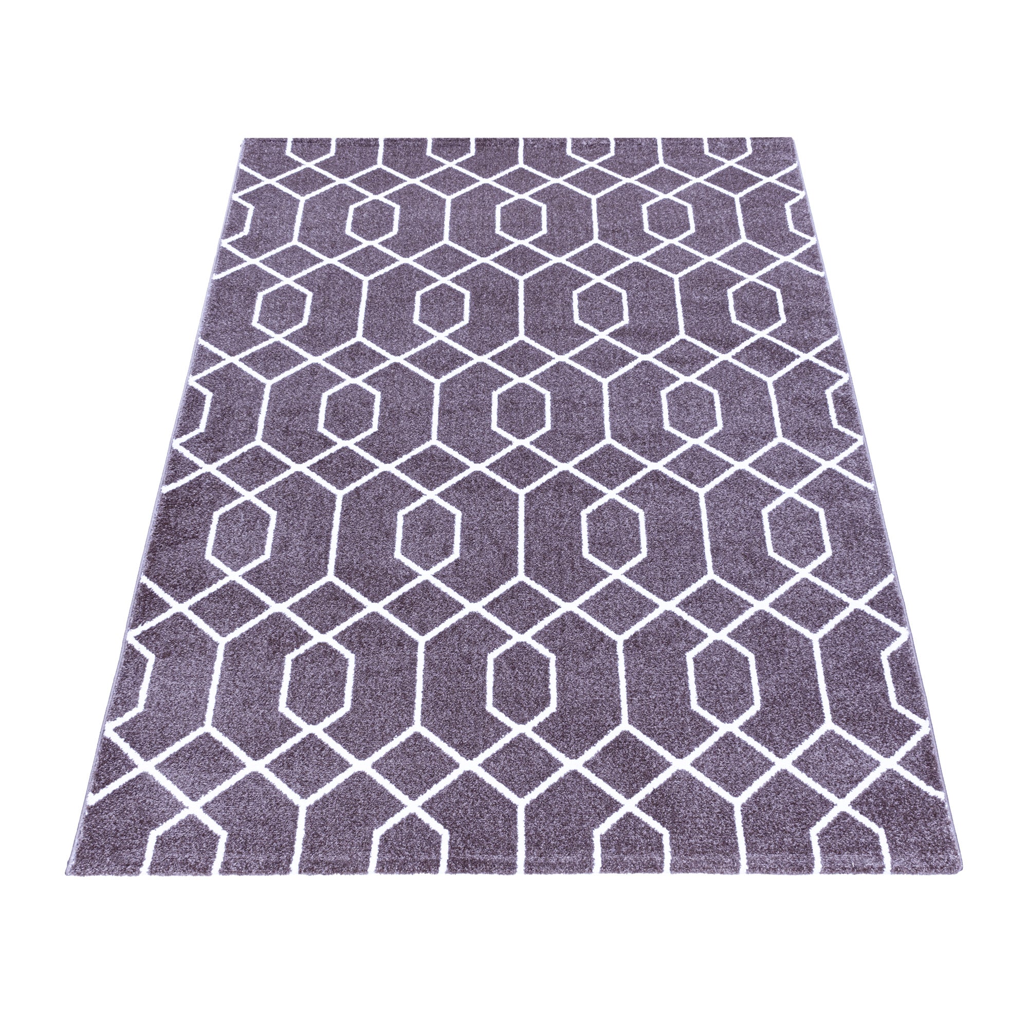 Tapis design à poils courts, design géométrique, facile d'entretien, pour salon