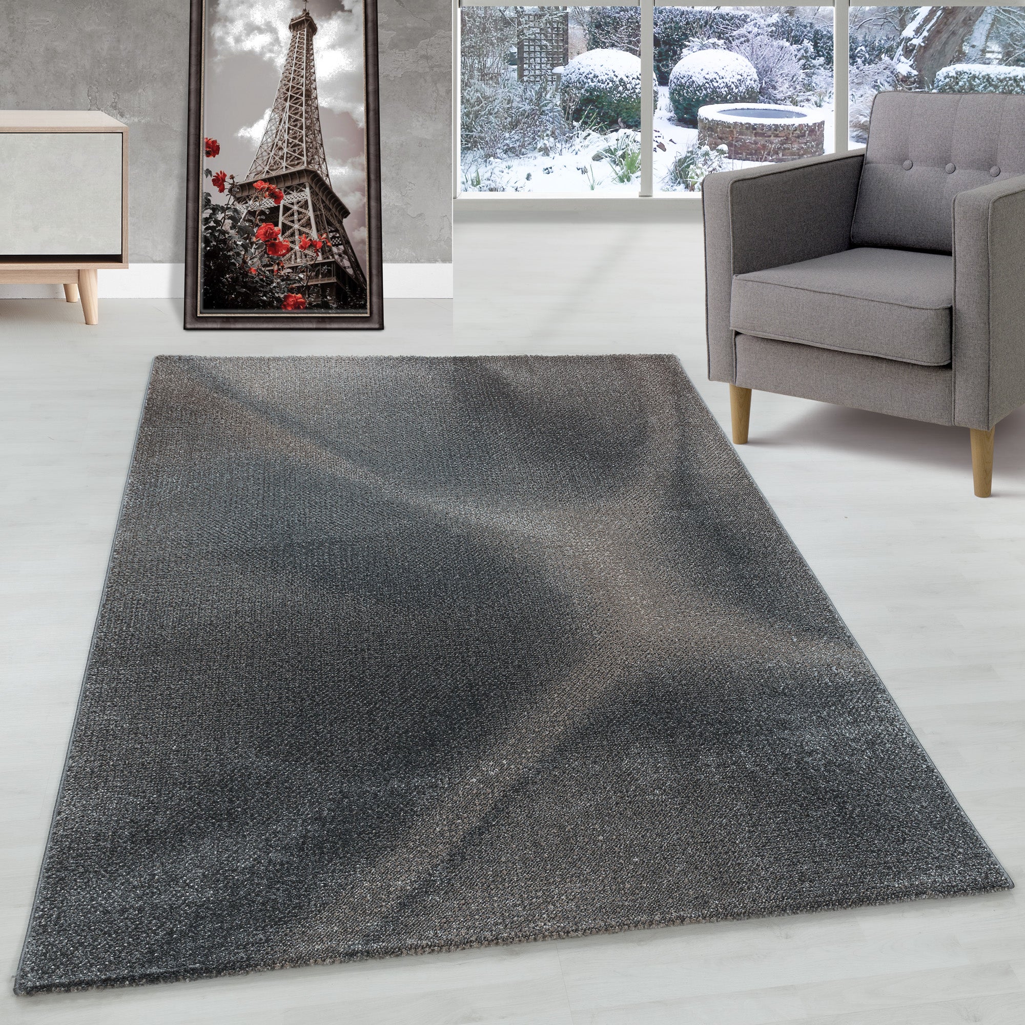 Tapis de créateur à poils courts, design abstrait, facile d'entretien, moderne, pour salon