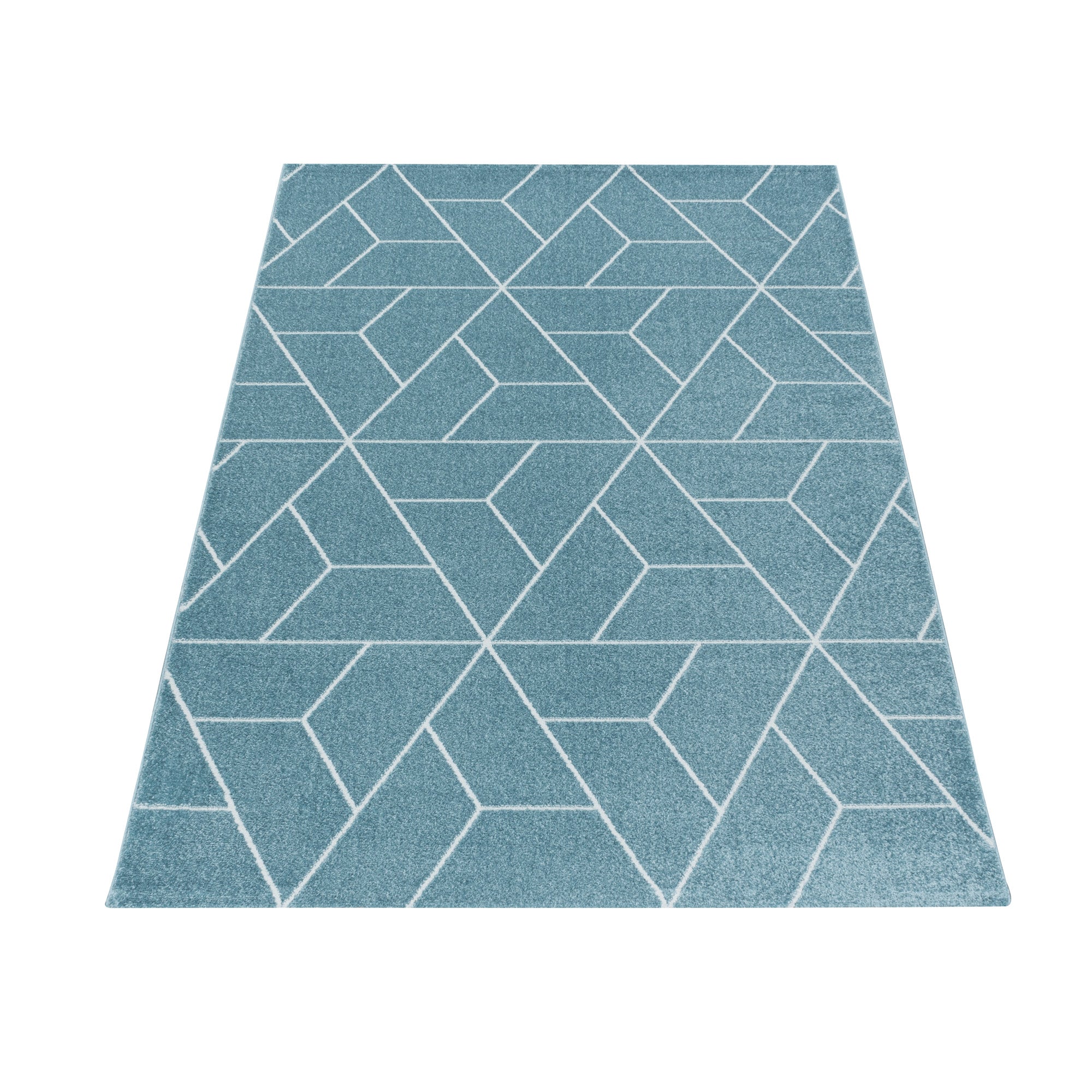 Designer short pile carpet geometric design easy care carpet living room