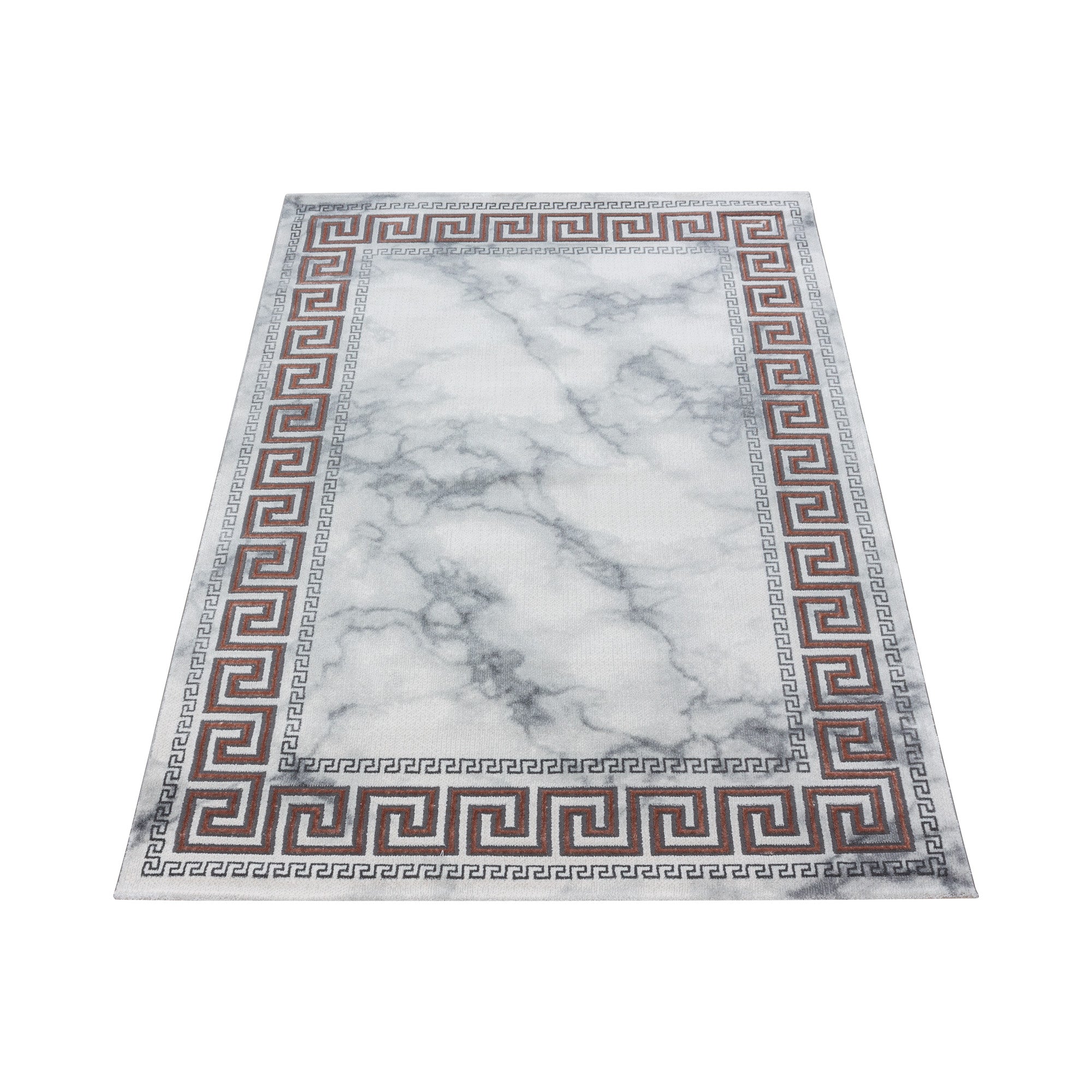 Tapis salon tapis design scandinave aspect marbre avec fibres brillantes