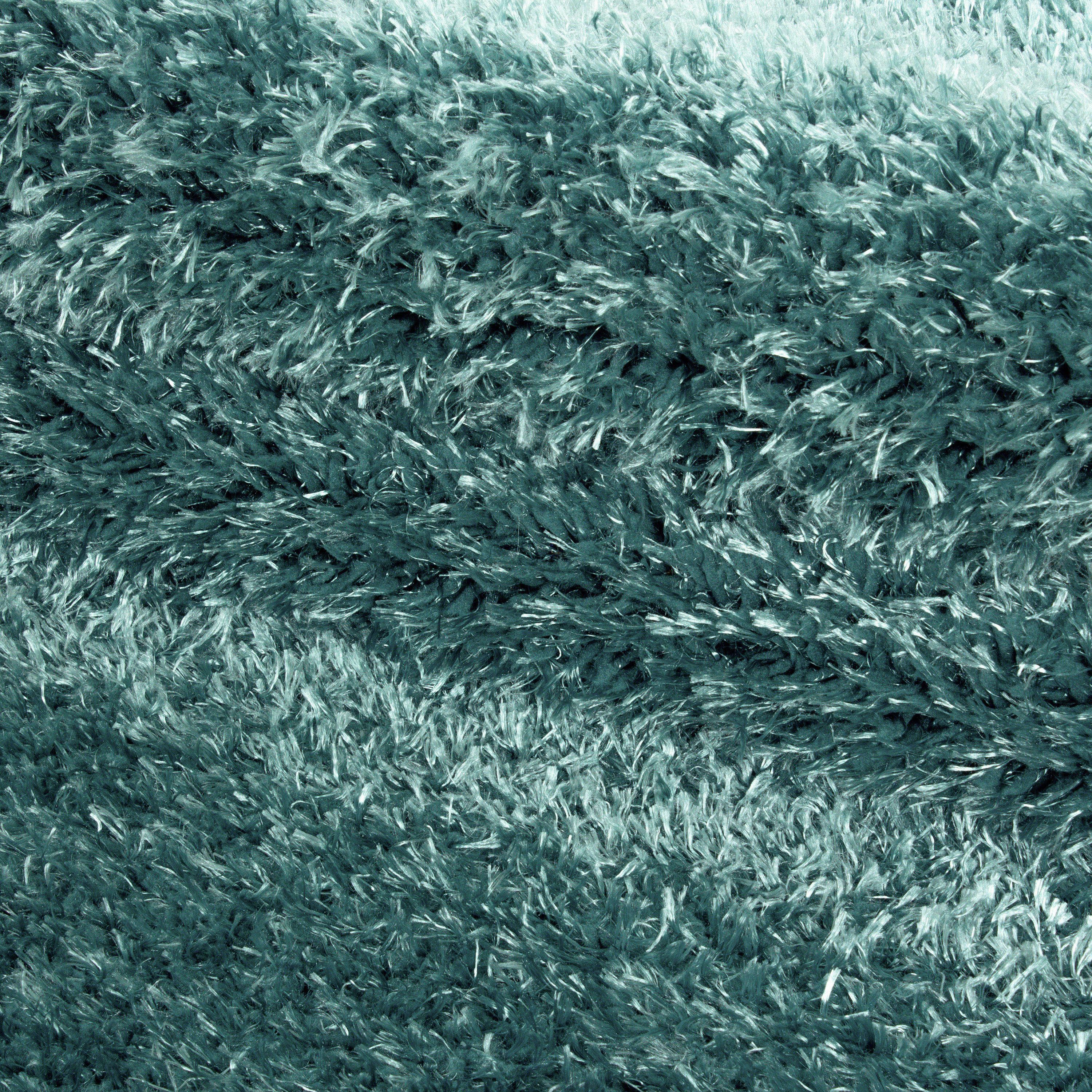 Runder Hochflor Shaggy Teppich Wohnzimmer Langflor Einfarbig Flauschig Weich