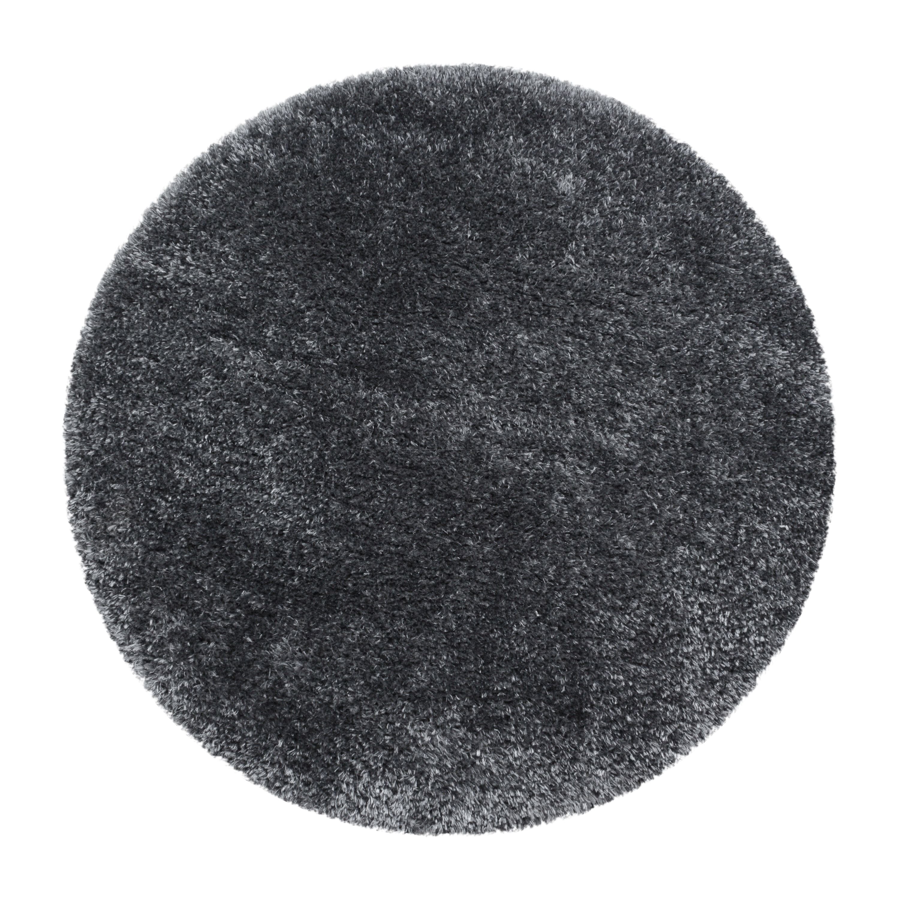 Runder Hochflor Shaggy Teppich Wohnzimmer Langflor Einfarbig Flauschig Weich