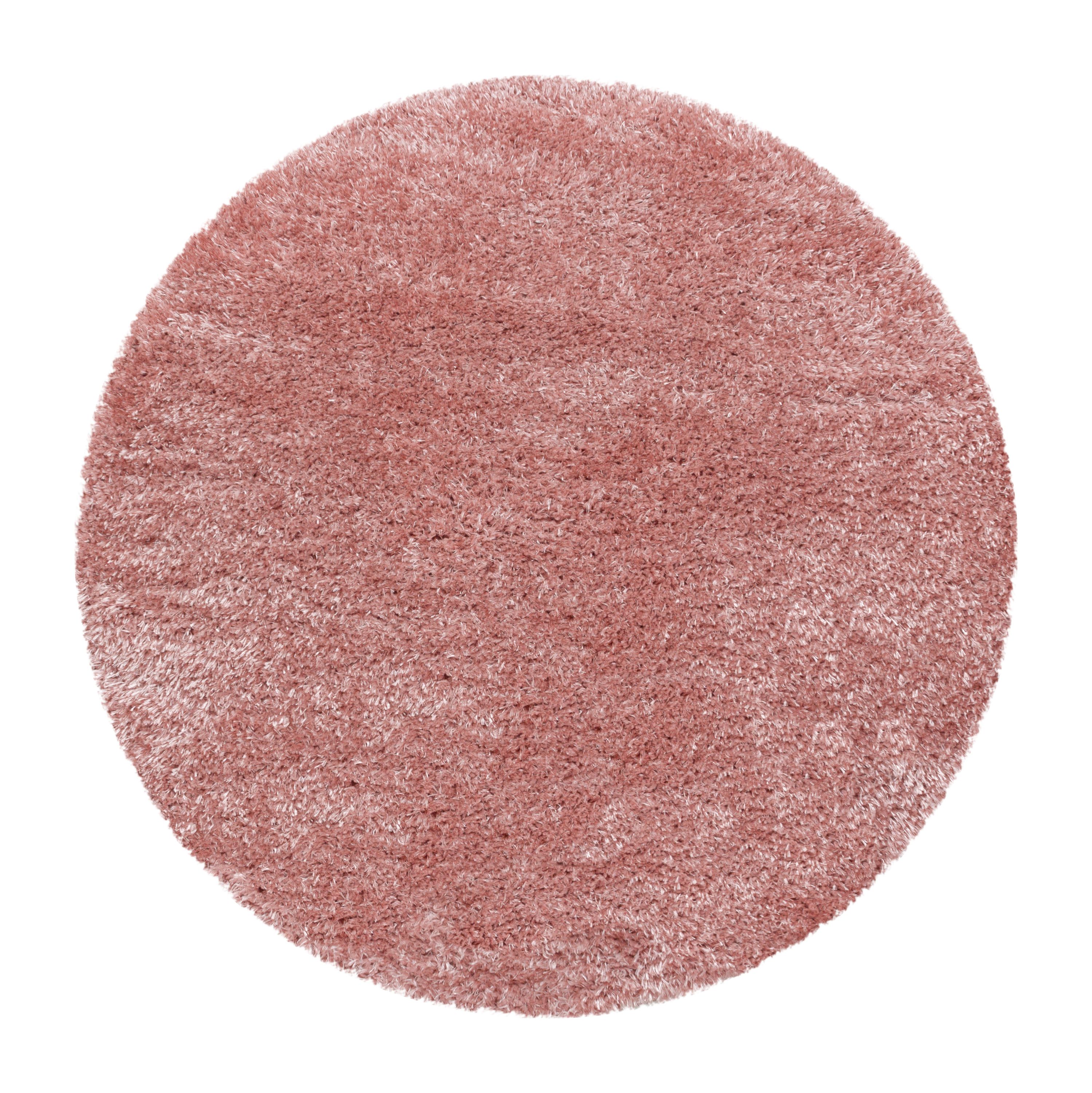 Runder Hochflor Shaggy Teppich Wohnzimmer Langflor Einfarbig Flauschig Weich