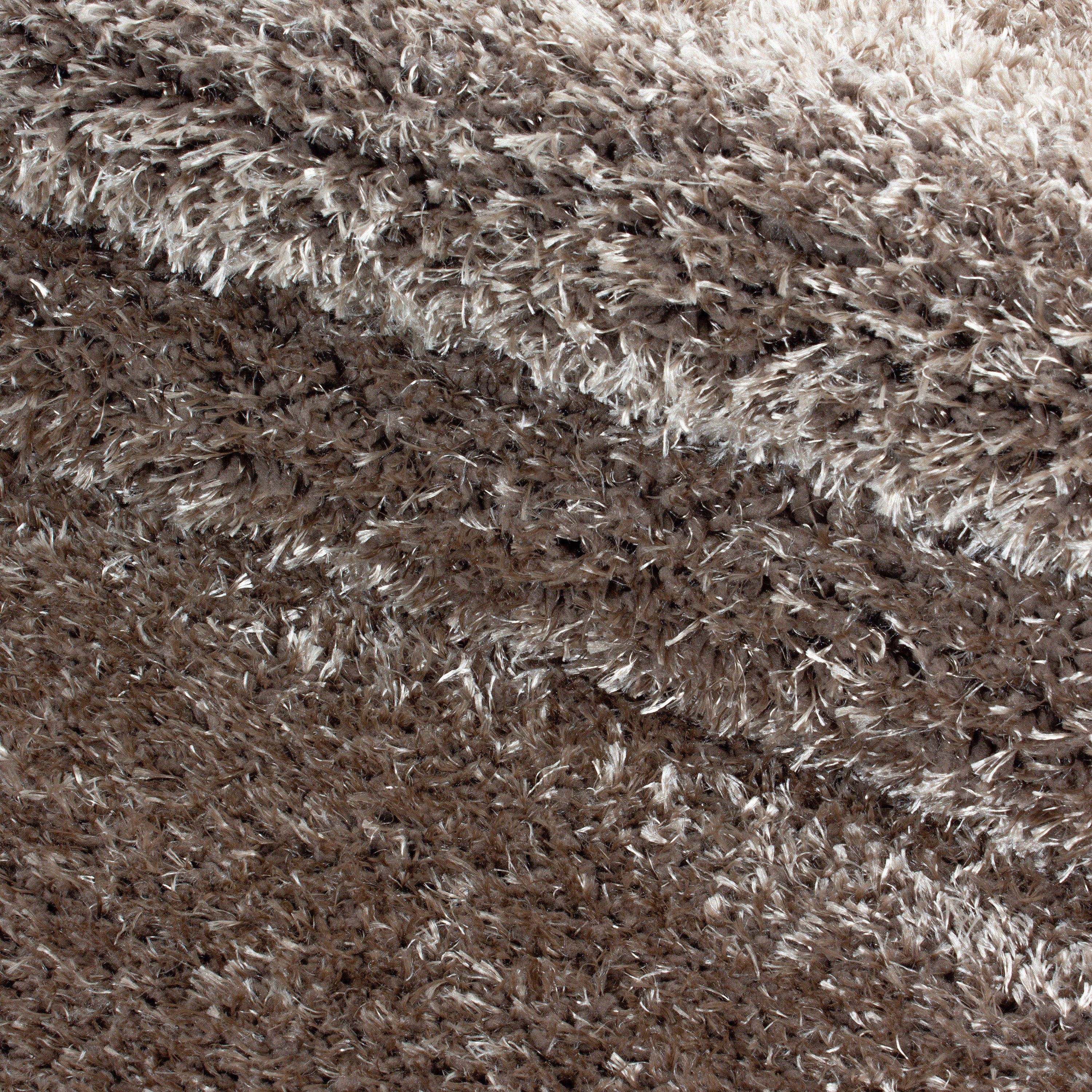 Runder Hochflor Shaggy Teppich Wohnzimmer Langflor Einfarbig Flauschig Weich