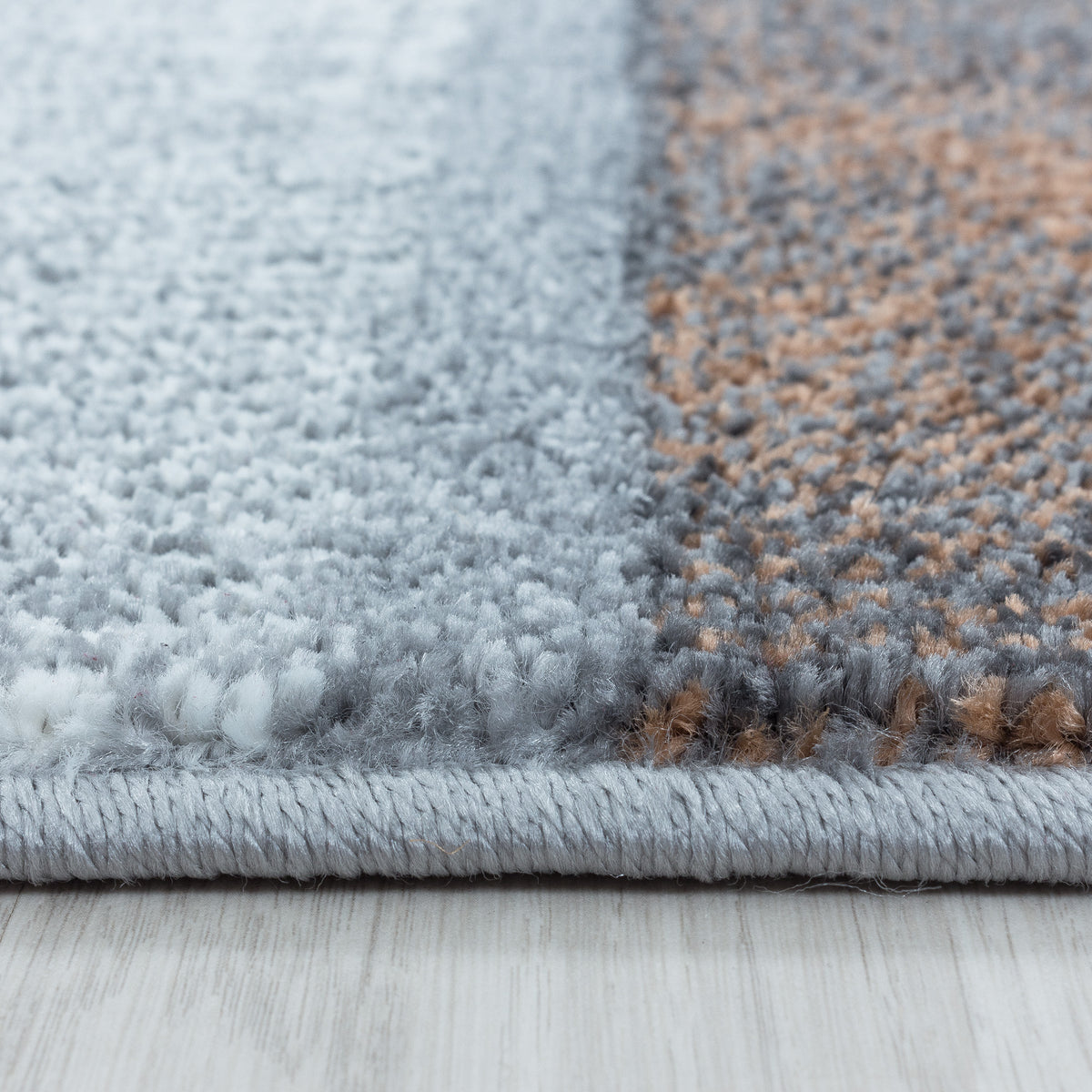 Modern Designer Wohnzimmer Teppich Weicher Kurzflor Kariert Design Robust