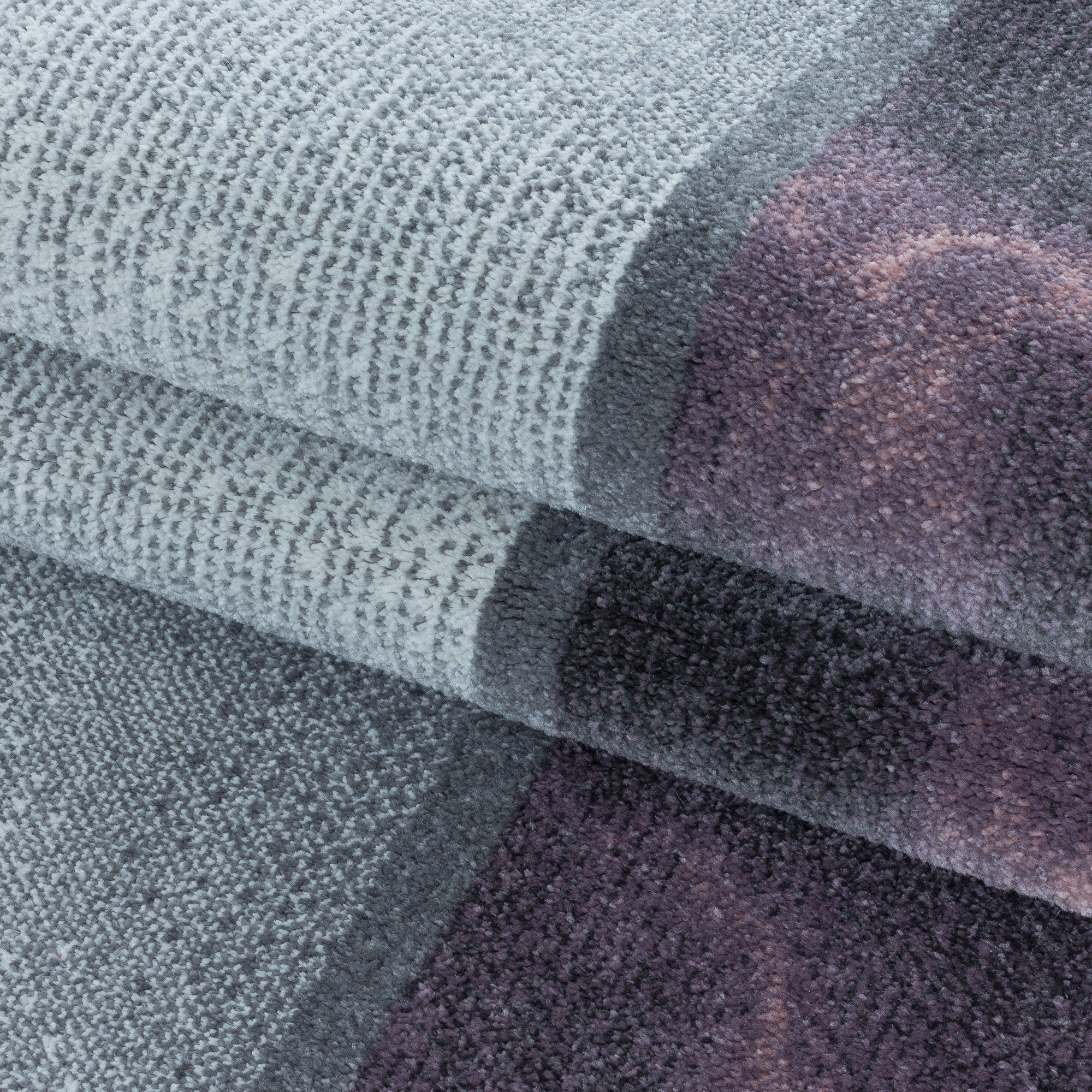 Tapis de salon design moderne, doux, à poils courts, design à carreaux, robuste