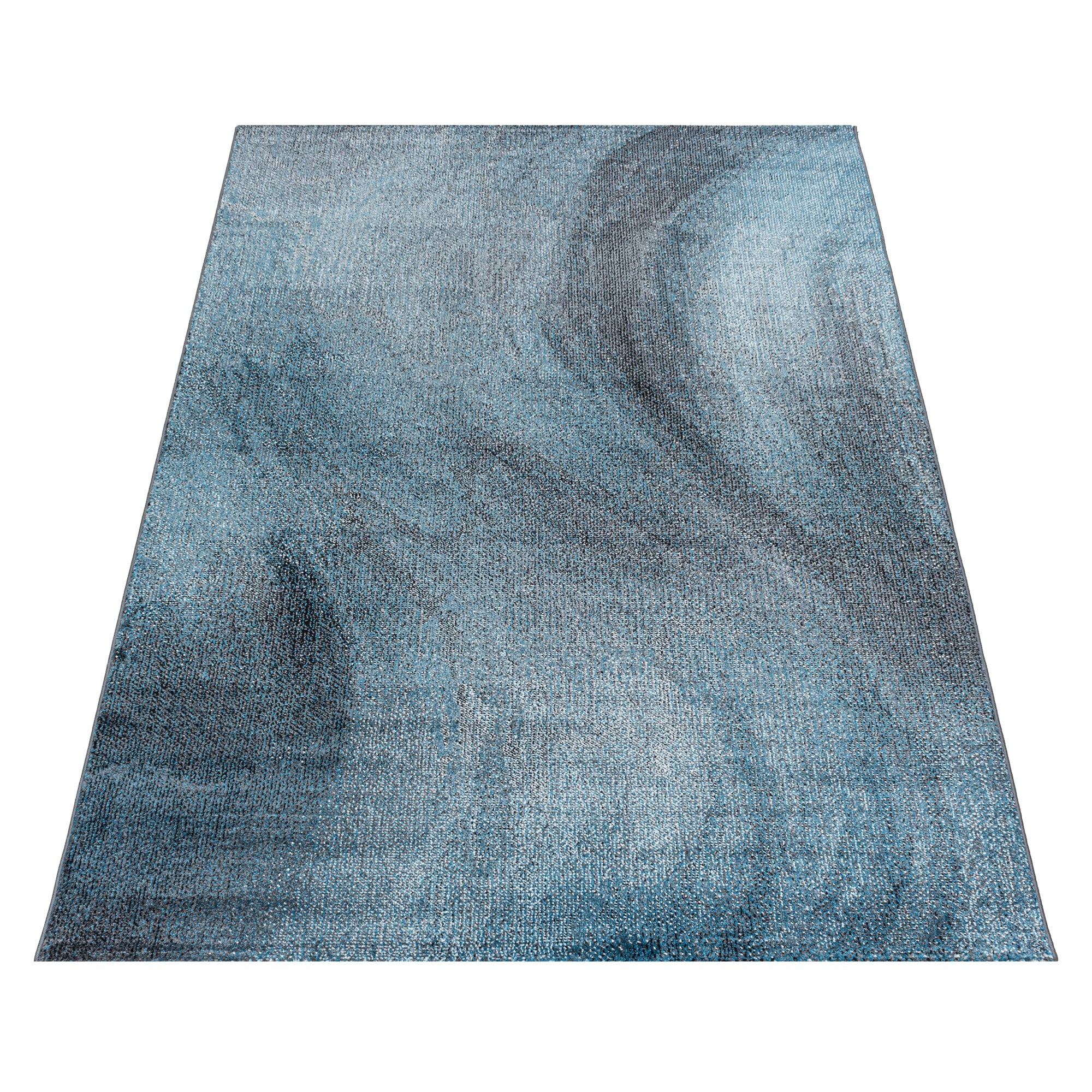 Tapis de salon de créateur moderne, doux, à poils courts, motif ondulé abstrait, robuste