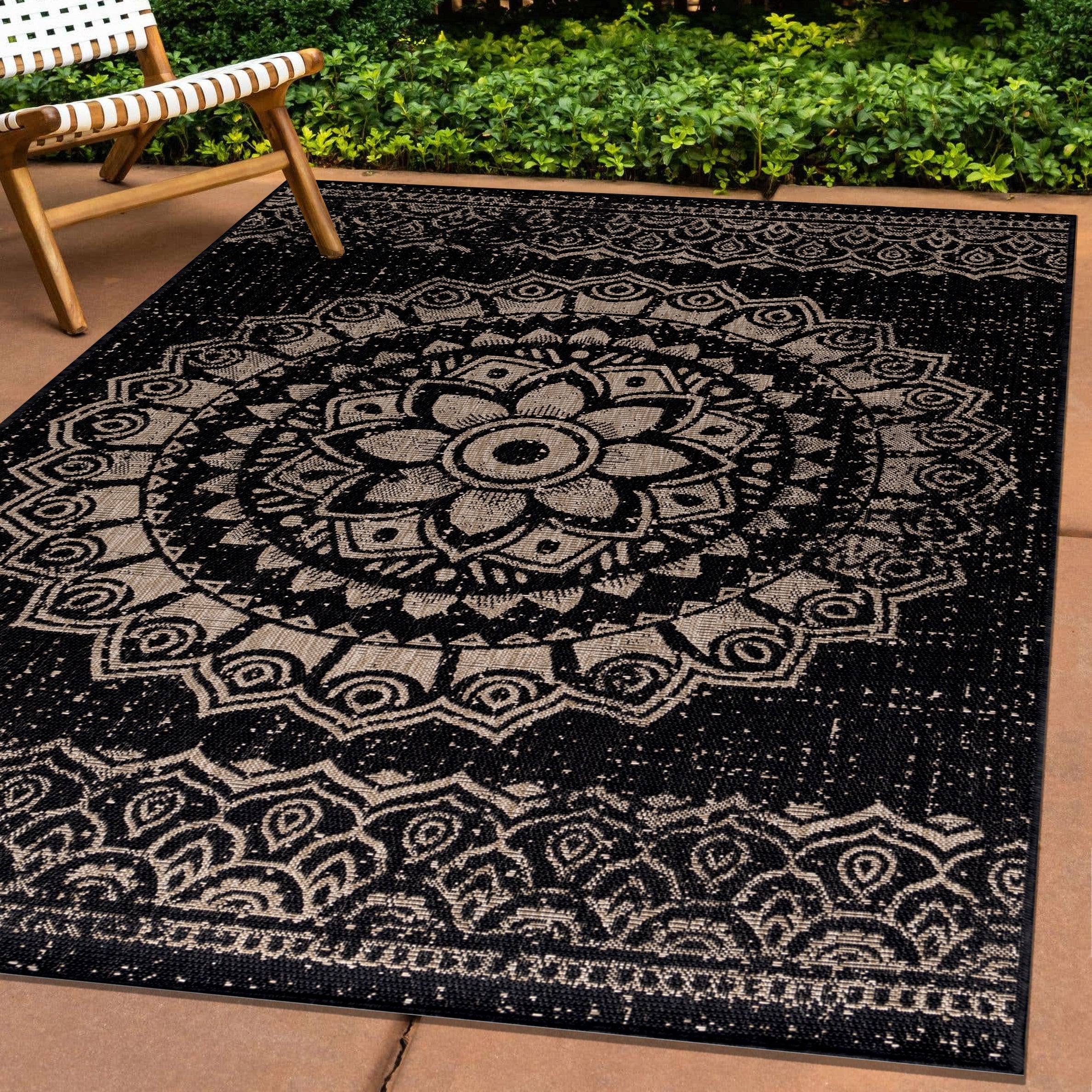 Tapis d'intérieur et d'extérieur, design vintage, tissage plat, pour cuisine, balcon, terrasse