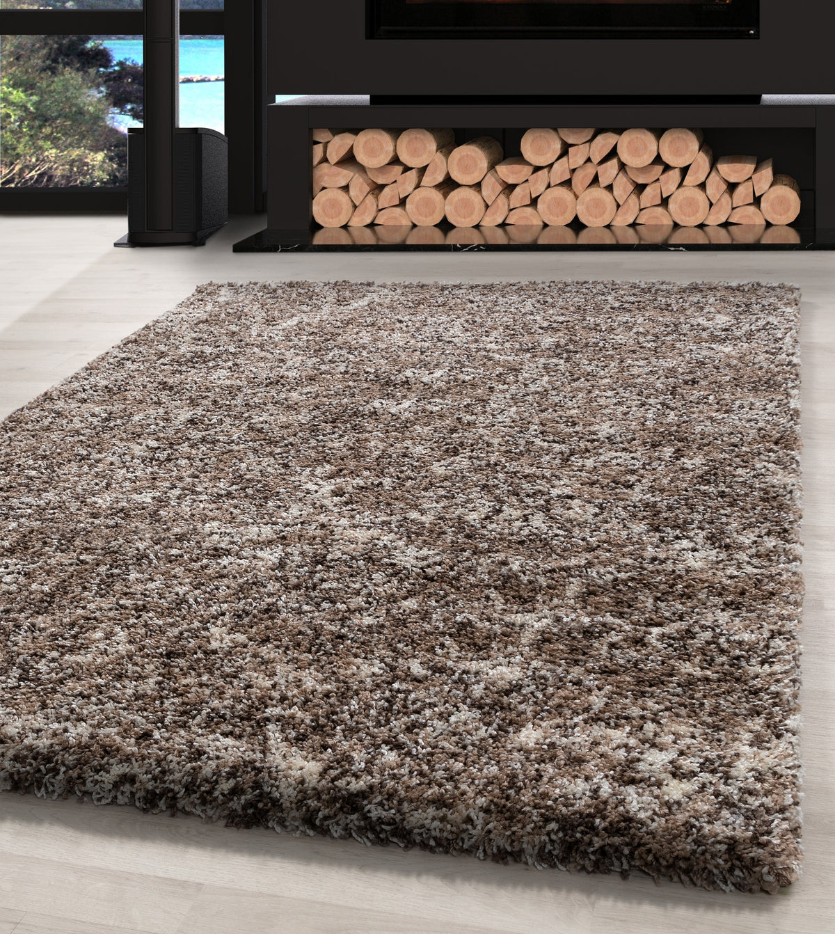 Carpettex Hochflor Teppich Shaggy Meliert Flauschig