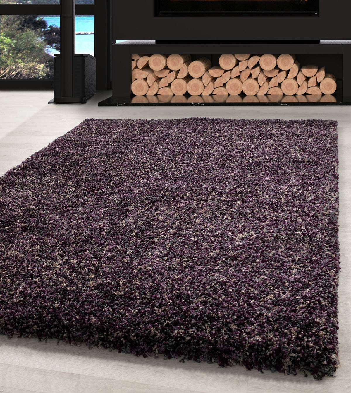 Carpettex Hochflor Teppich Shaggy Meliert Flauschig