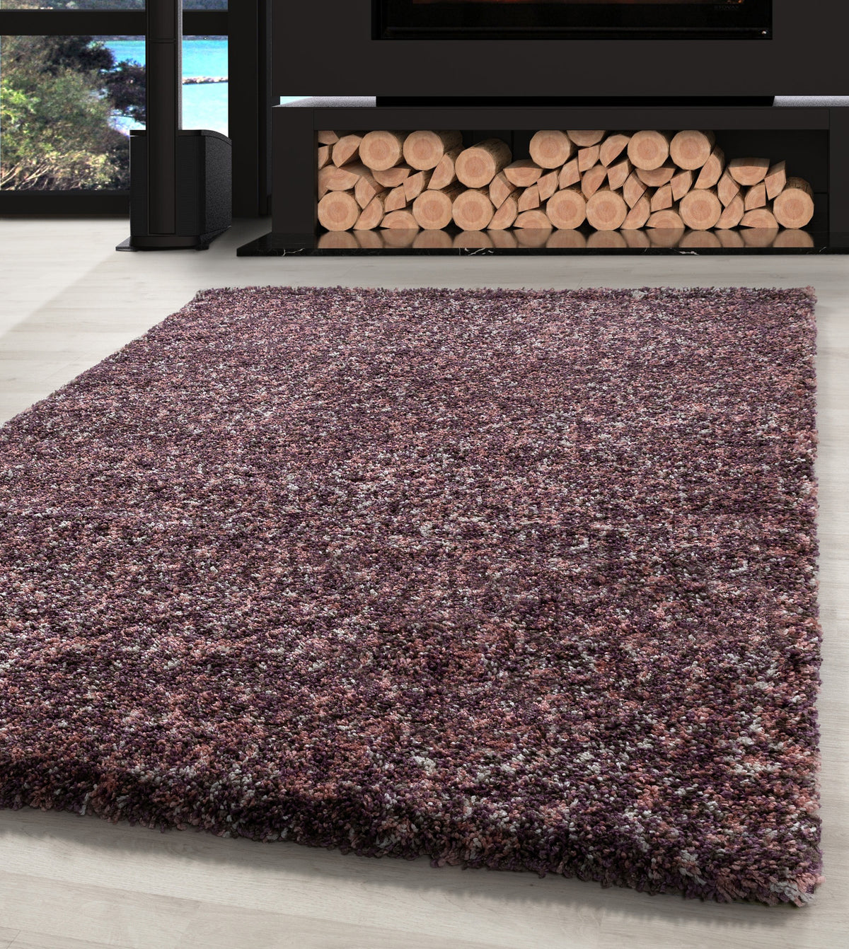 Carpettex Hochflor Teppich Shaggy Meliert Flauschig