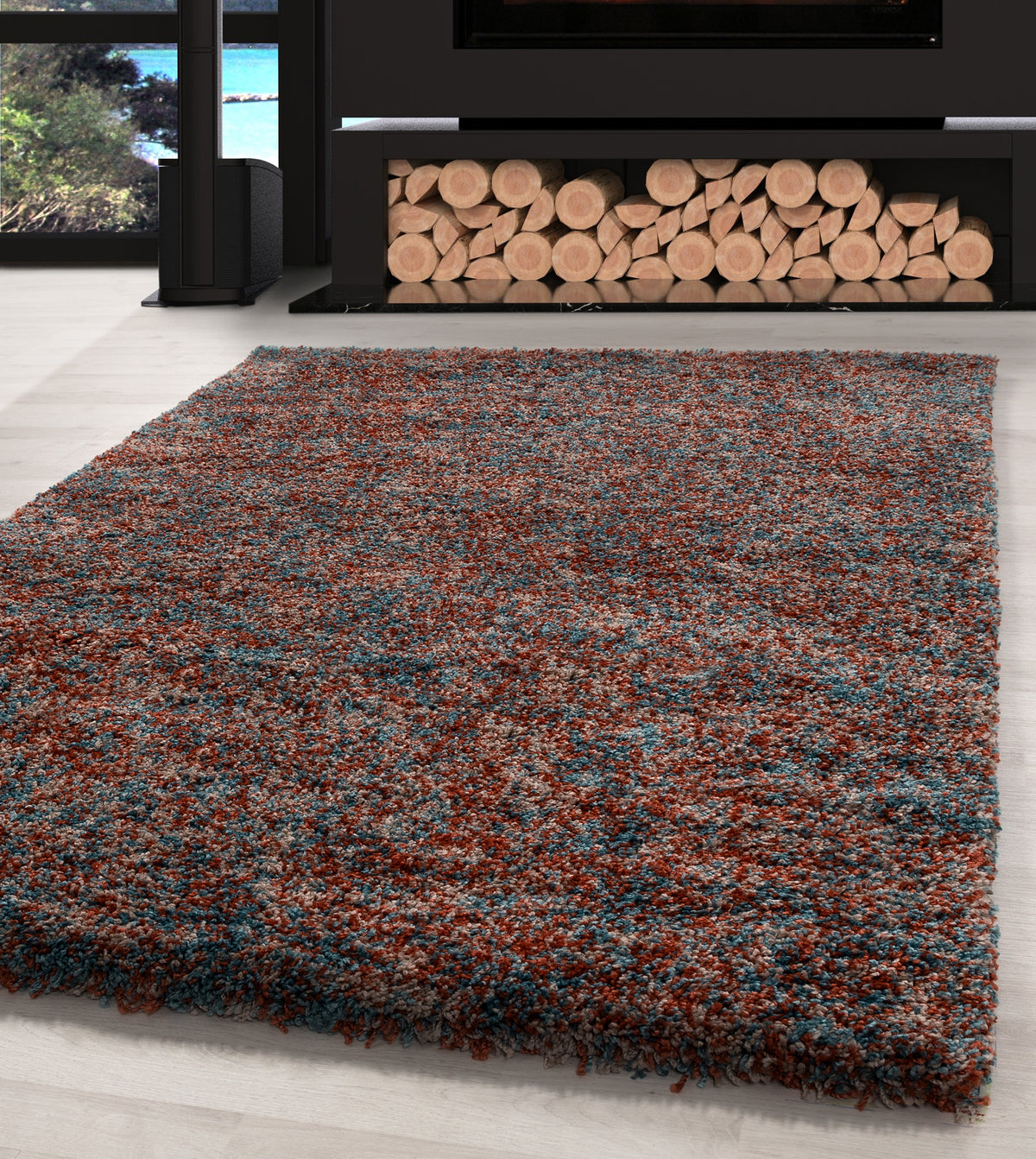 Carpettex Hochflor Teppich Shaggy Meliert Flauschig