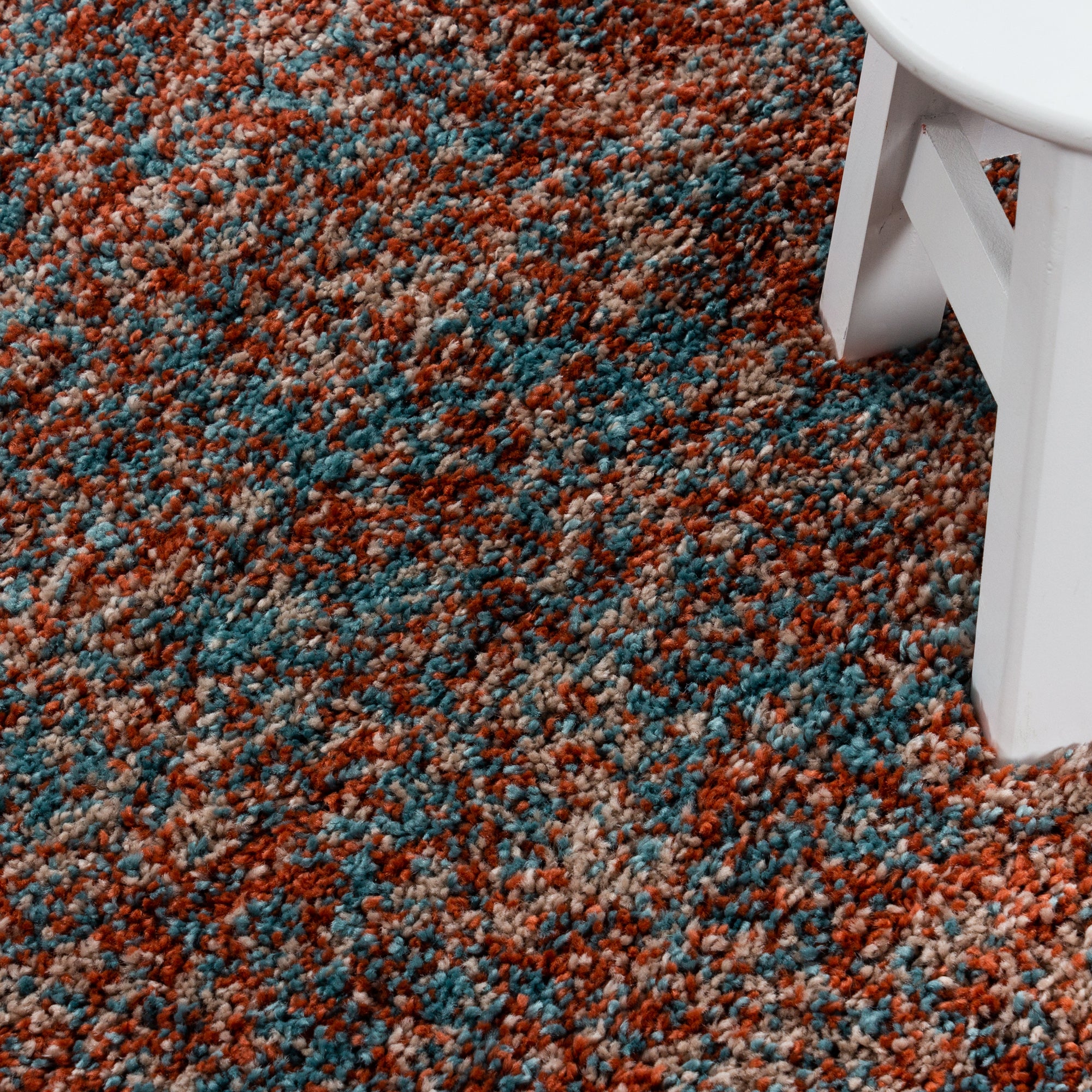 Hochflor Shaggy Teppich Meliert Design Teppich Vintage-Stil Teppich Wohnzimmer