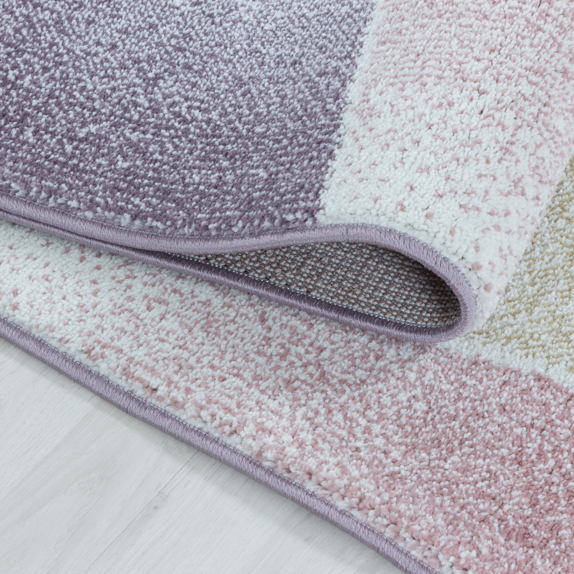 Modern Designer Kurzflor Teppich Wohnzimmer Abstrakt Design Robust Pflegeleicht
