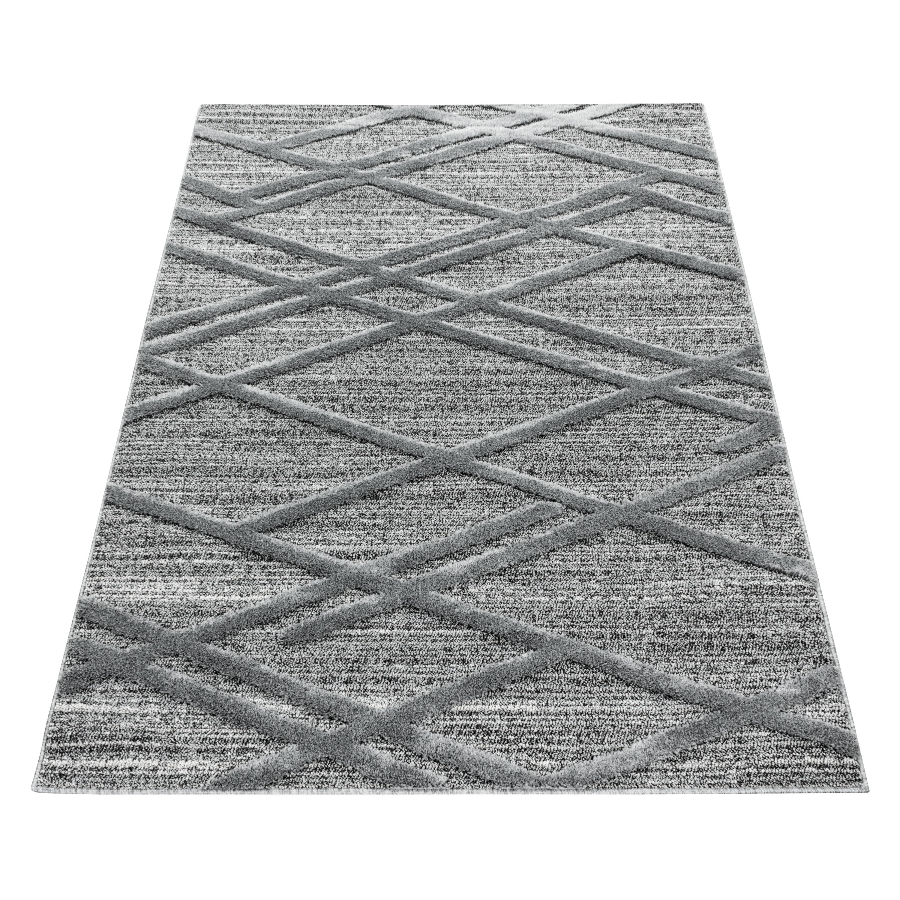 Carpet living room boho design high-low effect 3D look Scandinavian style