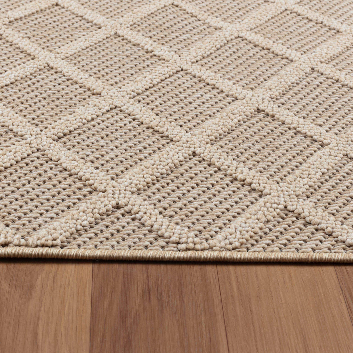 Carpettex Bouclé Teppich 3D Hoch-Tief Indoor Outdoor Wetterfest