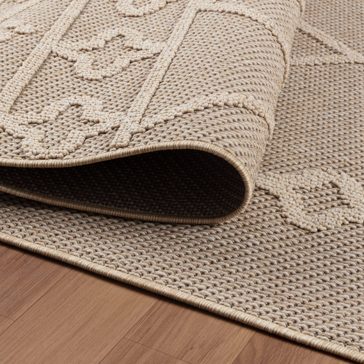 Carpettex Bouclé Teppich 3D Hoch-Tief Indoor Outdoor Wetterfest