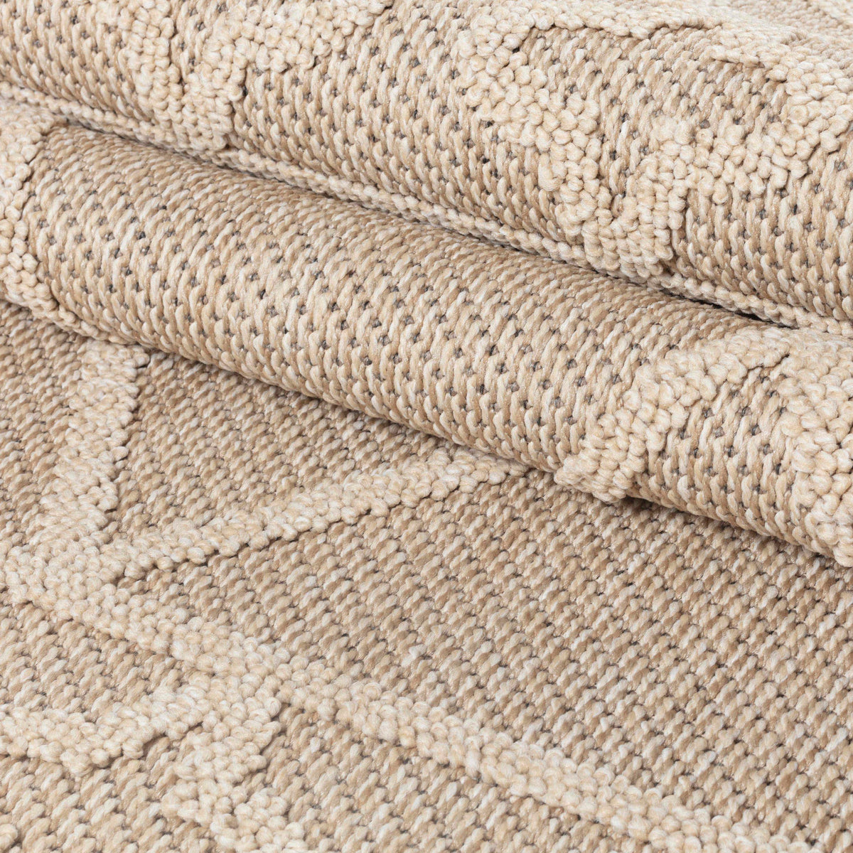 Carpettex Bouclé Teppich 3D Hoch-Tief Indoor Outdoor Wetterfest