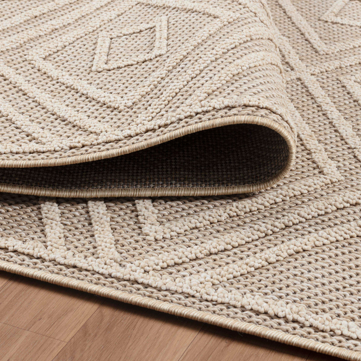 Carpettex Bouclé Teppich 3D Hoch-Tief Indoor Outdoor Wetterfest