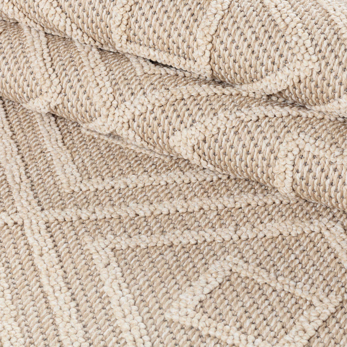 Carpettex Bouclé Teppich 3D Hoch-Tief Indoor Outdoor Wetterfest