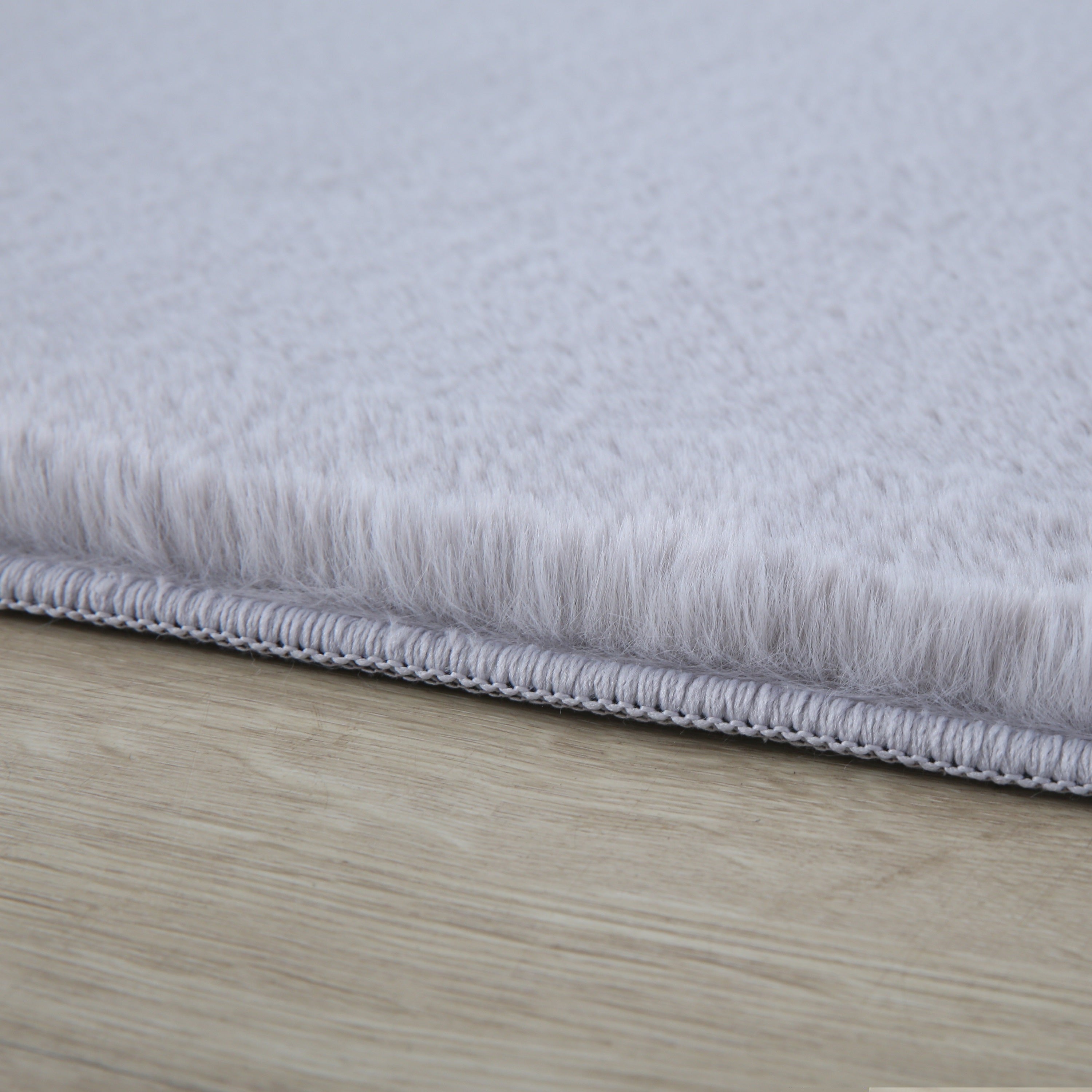 Tapis pour salon, uni, imitation fourrure, moelleux, doux, câlin tons pastel
