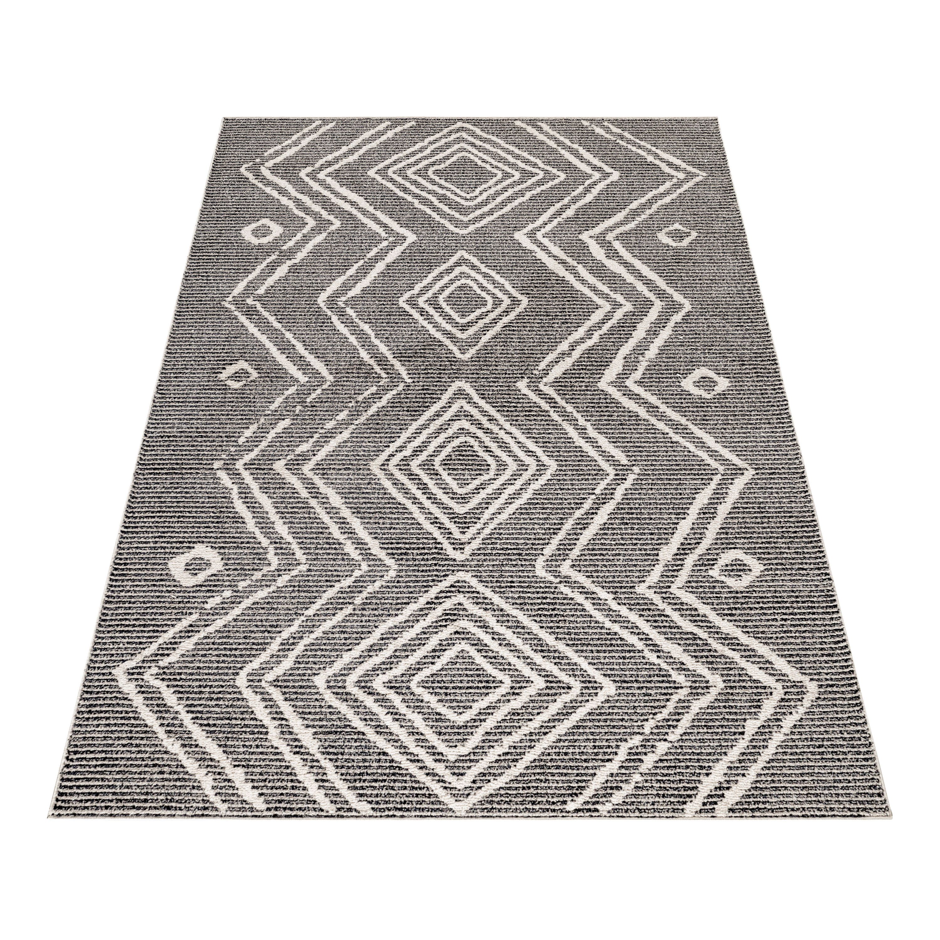 Short pile carpet living room Berber design Scandinavian style natural look