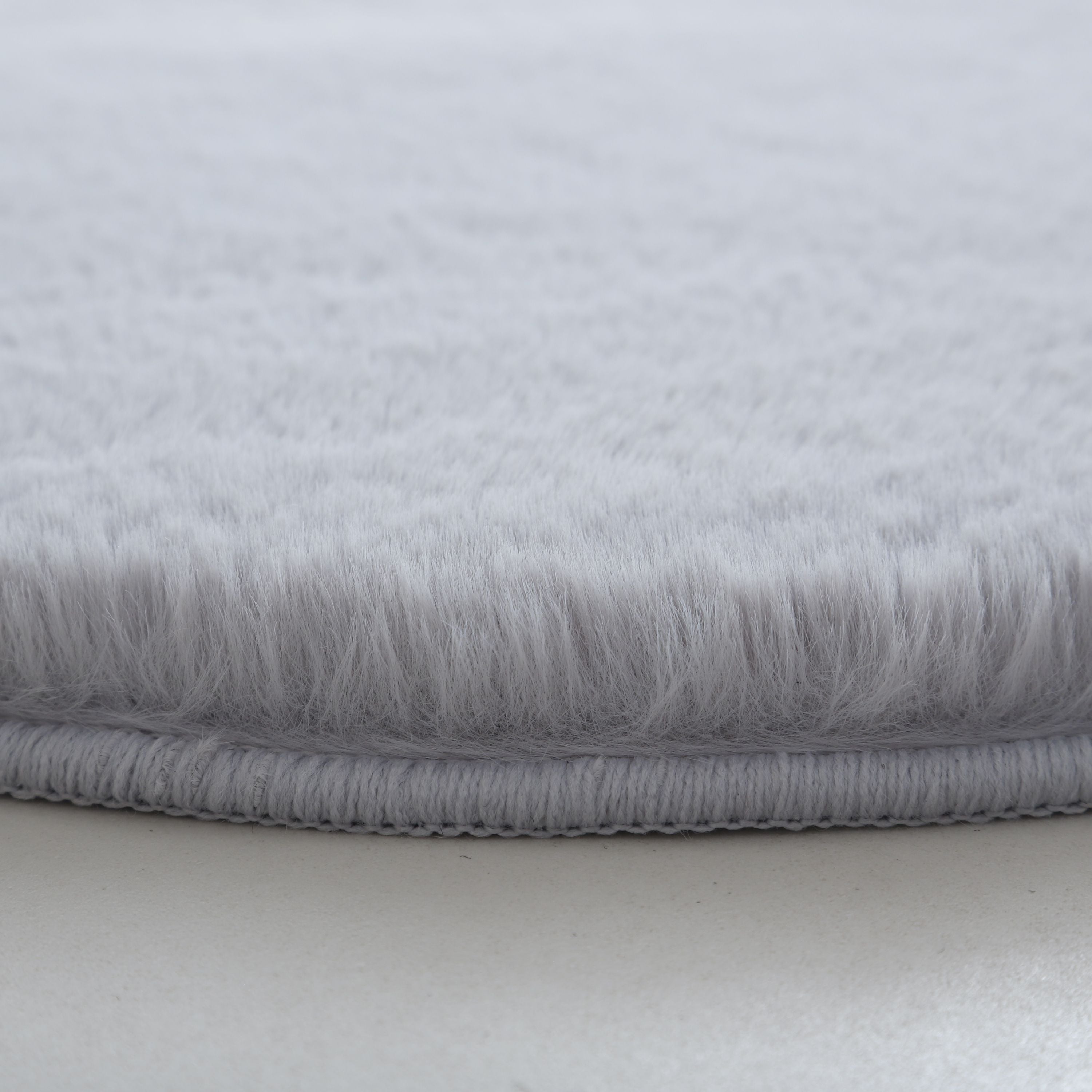 Rug plush plain cloud shape faux fur children's room super soft fur look