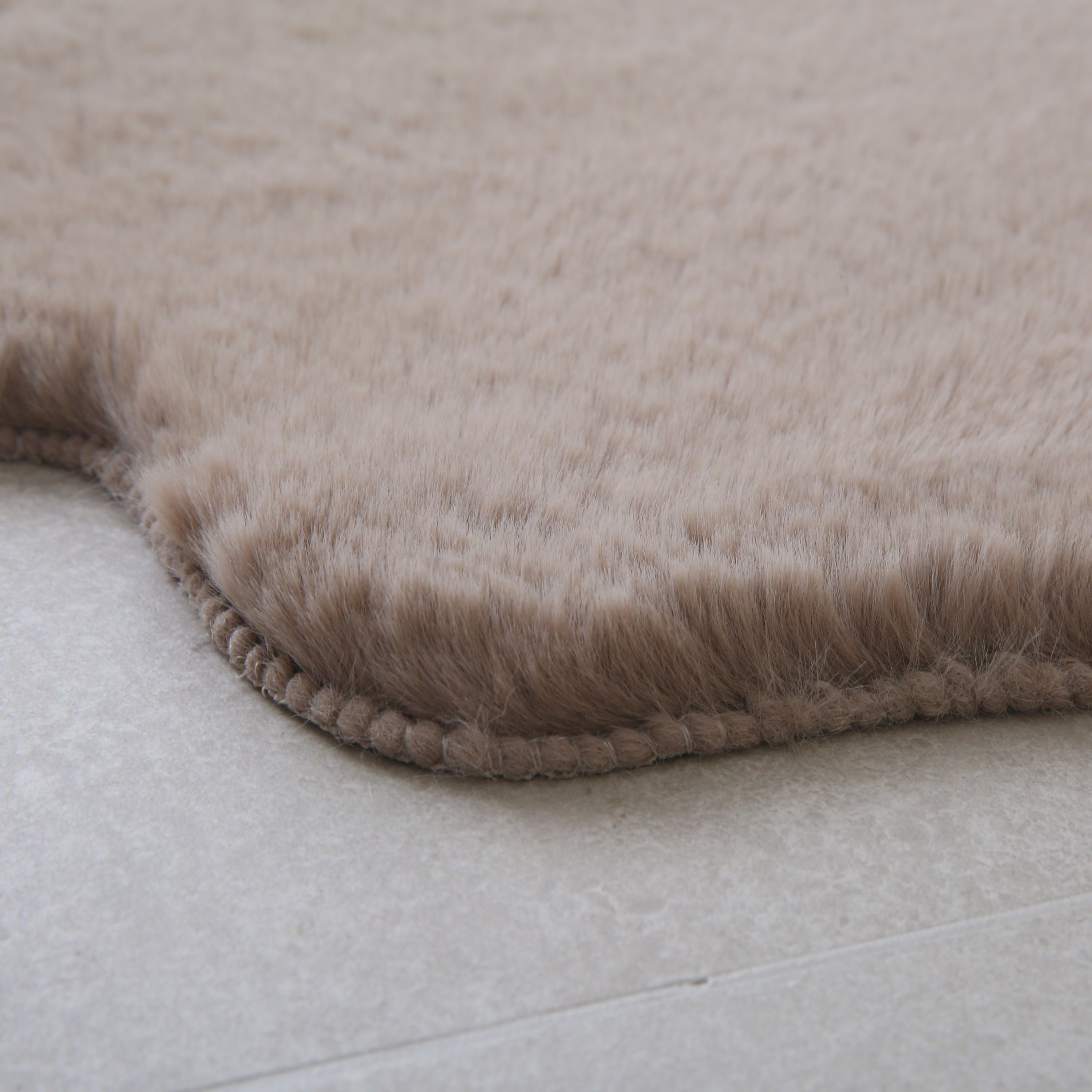 Rug Plush Plain Dino Shape Faux Fur Children's Room Super Soft Fur Look
