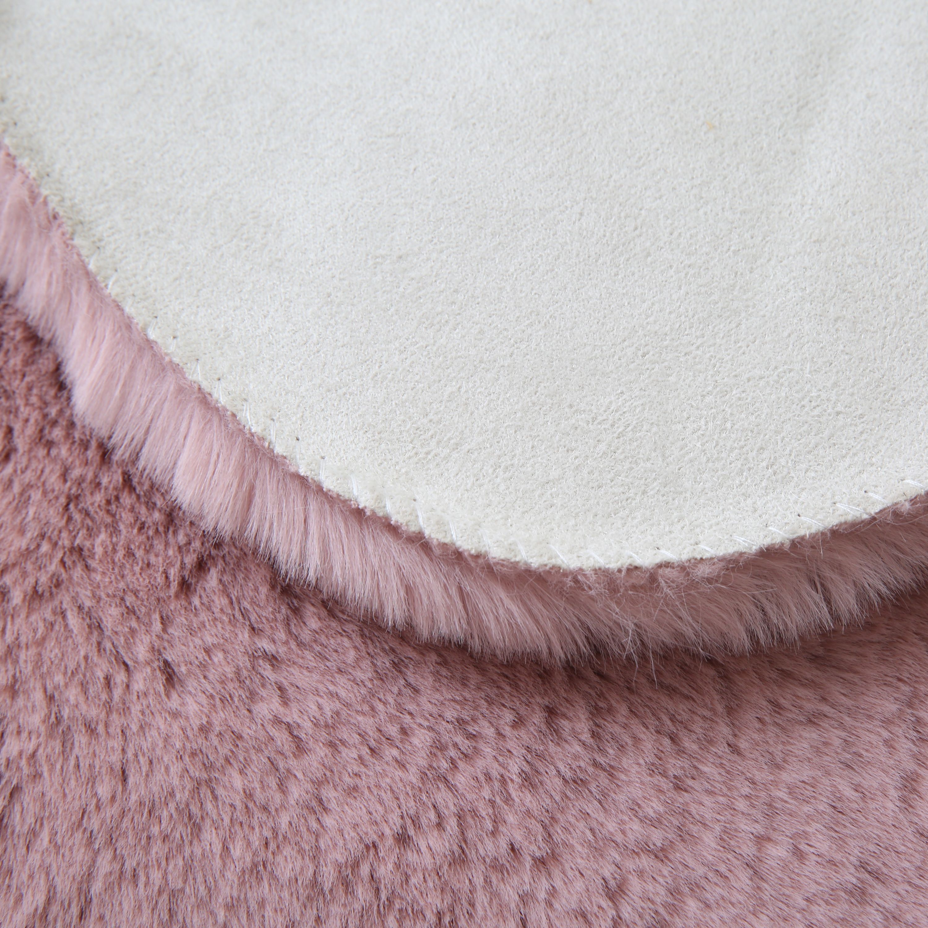 Rug Plush Plain Dino Shape Faux Fur Children's Room Super Soft Fur Look