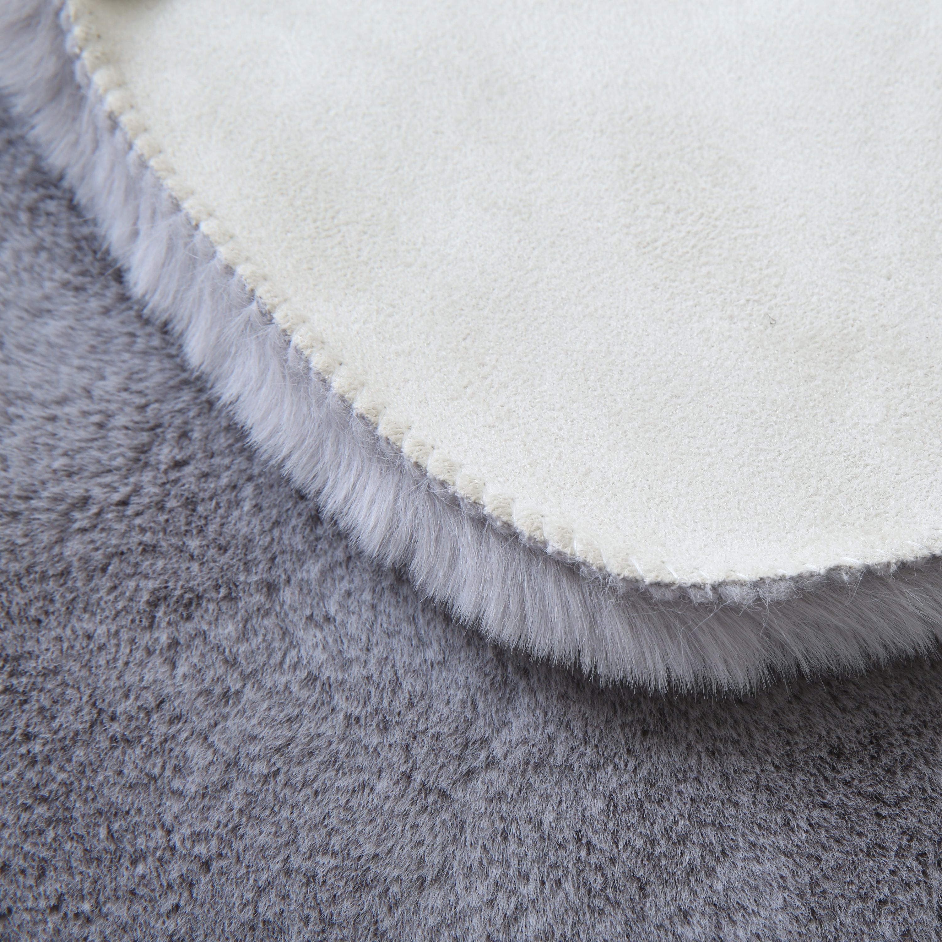 Rug Plush Plain Dino Shape Faux Fur Children's Room Super Soft Fur Look