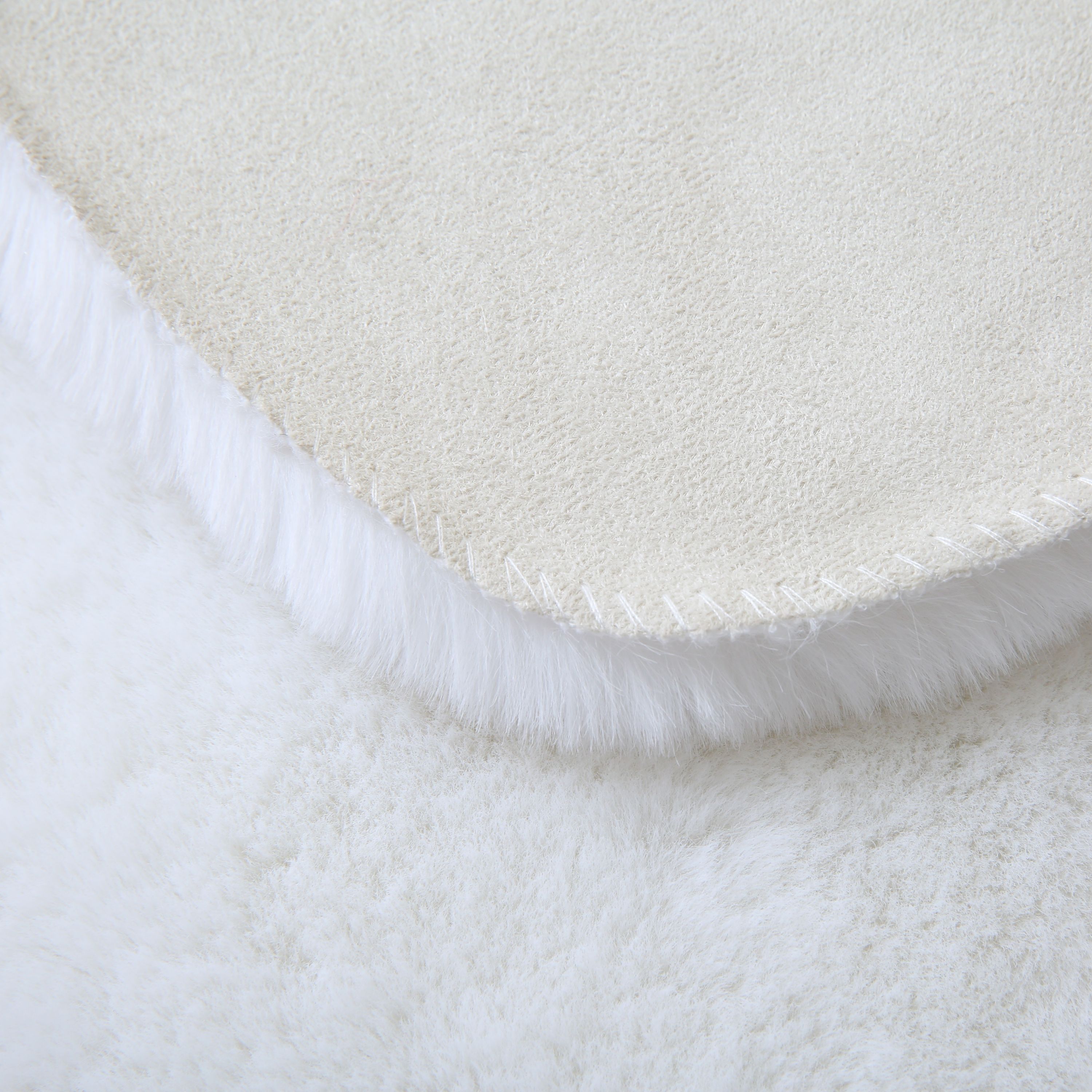 Rug Plush Plain Dino Shape Faux Fur Children's Room Super Soft Fur Look