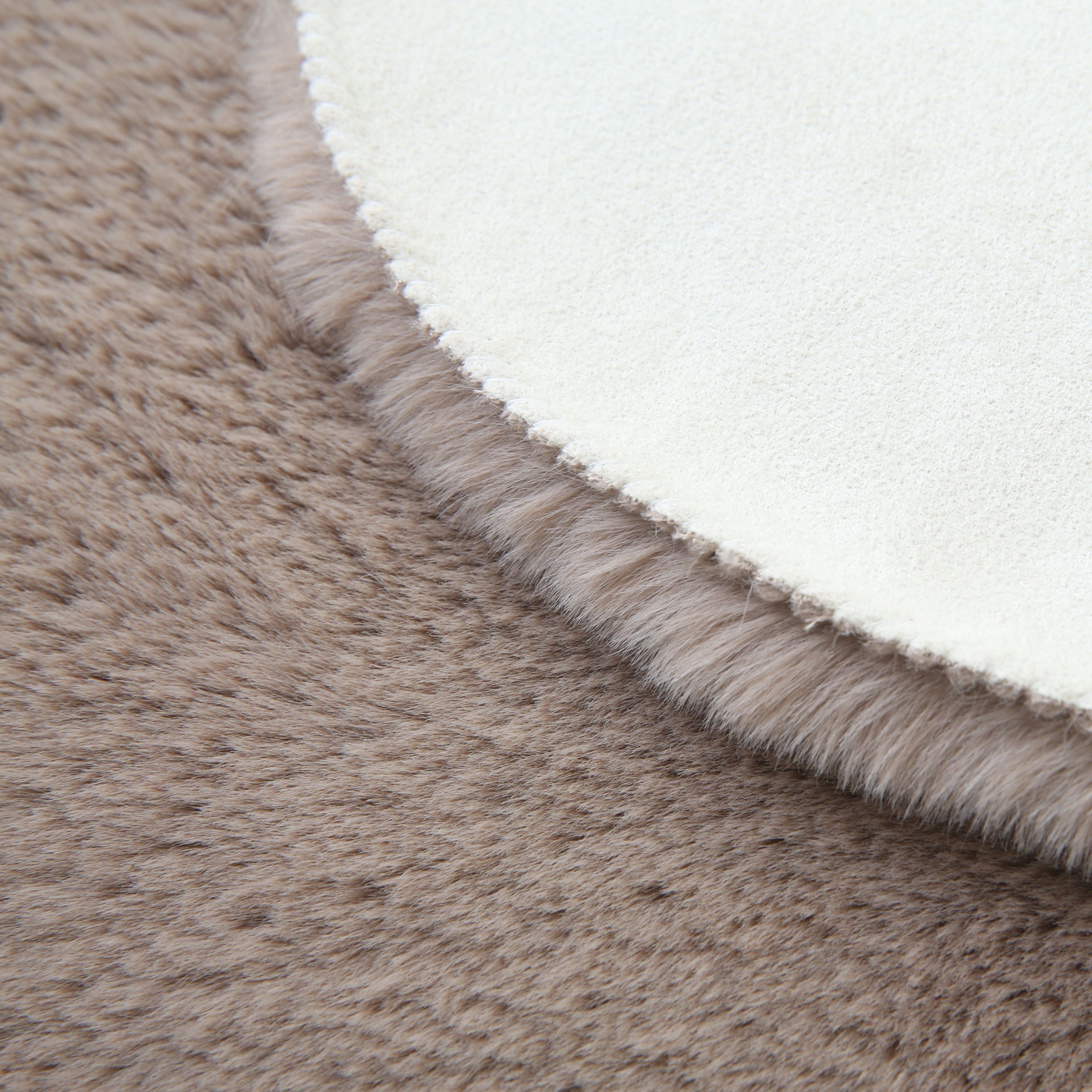 Rug plush plain sheepskin shape faux fur rug bedroom fur look