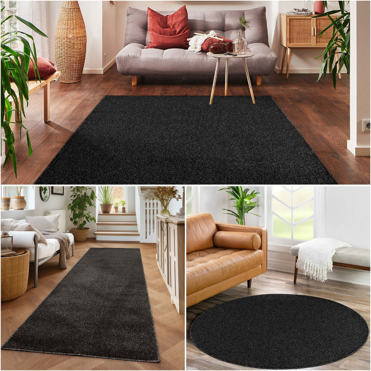 Carpettex Kurzflor Teppich Einfarbig Modern Pflegeleicht