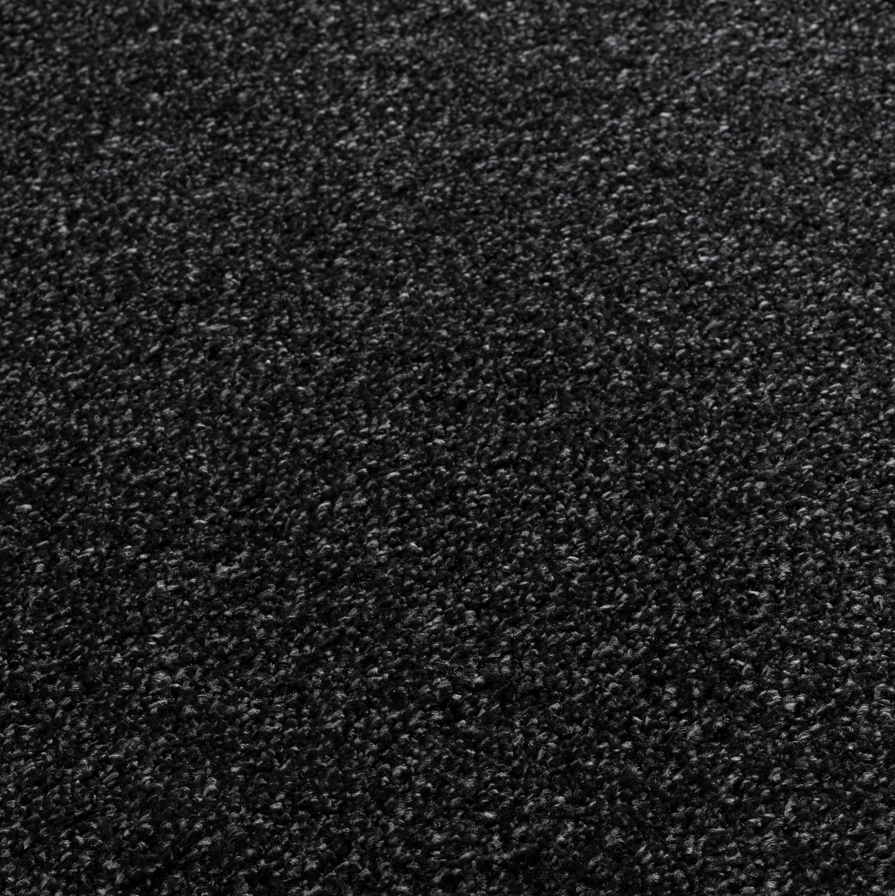 Solid color rug for living room, bedroom, dining room, short pile, soft, anthracite