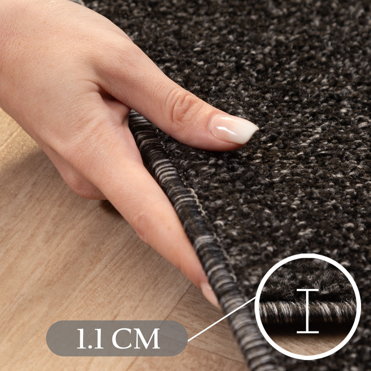 Carpettex Kurzflor Teppich Einfarbig Modern Pflegeleicht