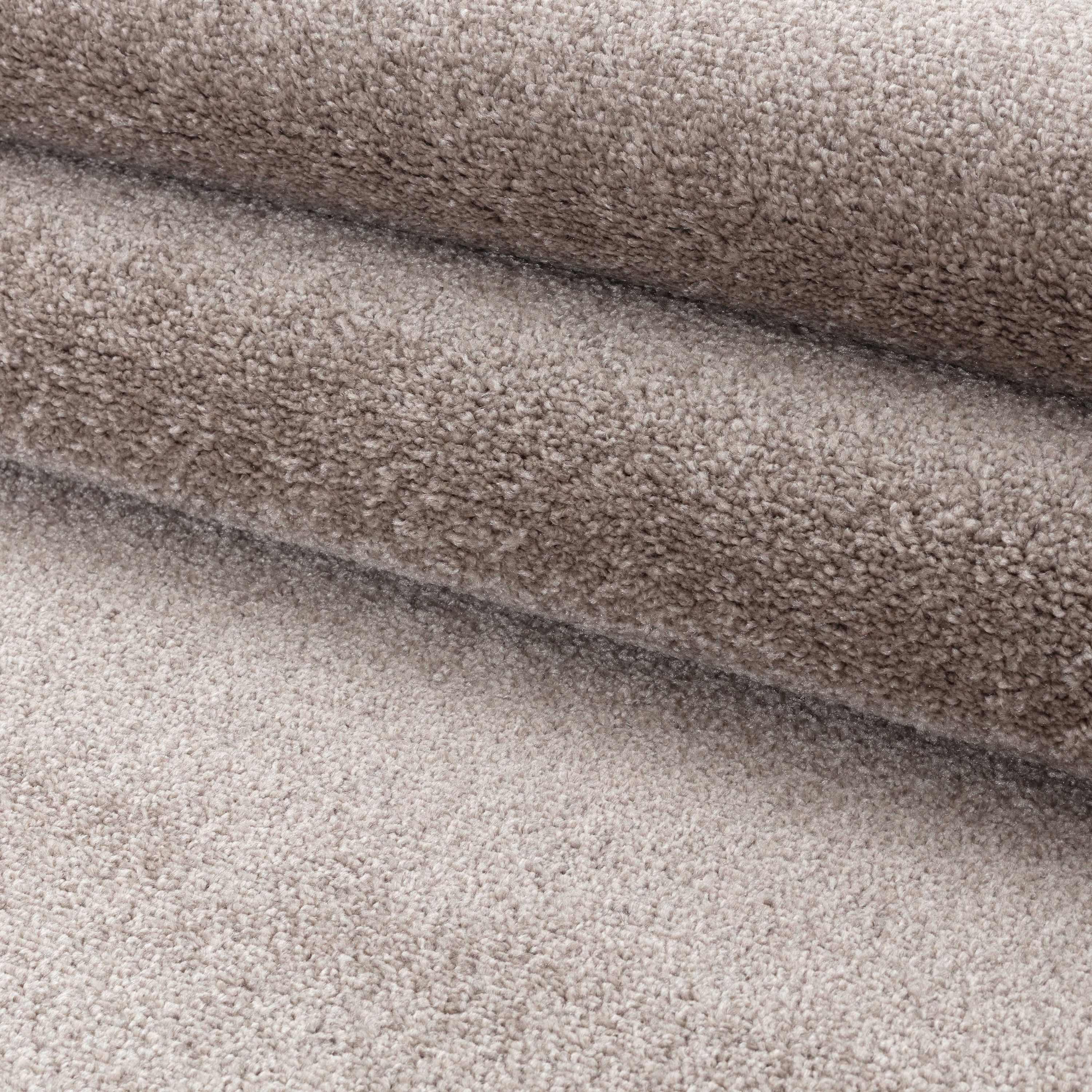 Einfarbiger Teppich Wohnzimmer Schlafzimmer Küchenteppich Kurzflor Weich Beige