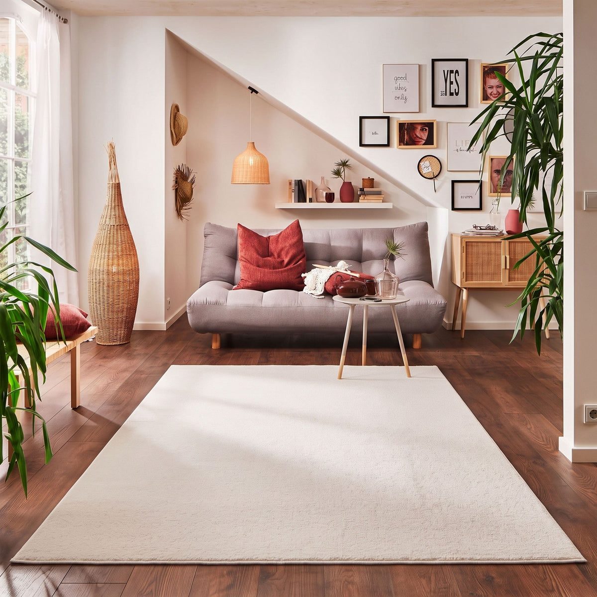 Carpettex Kurzflor Teppich Einfarbig Modern Pflegeleicht