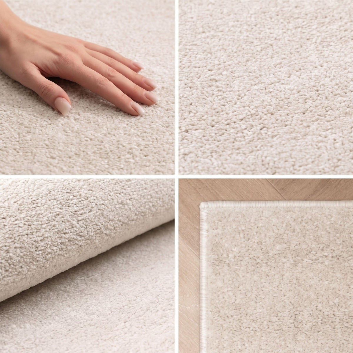 Carpettex Kurzflor Teppich Einfarbig Modern Pflegeleicht